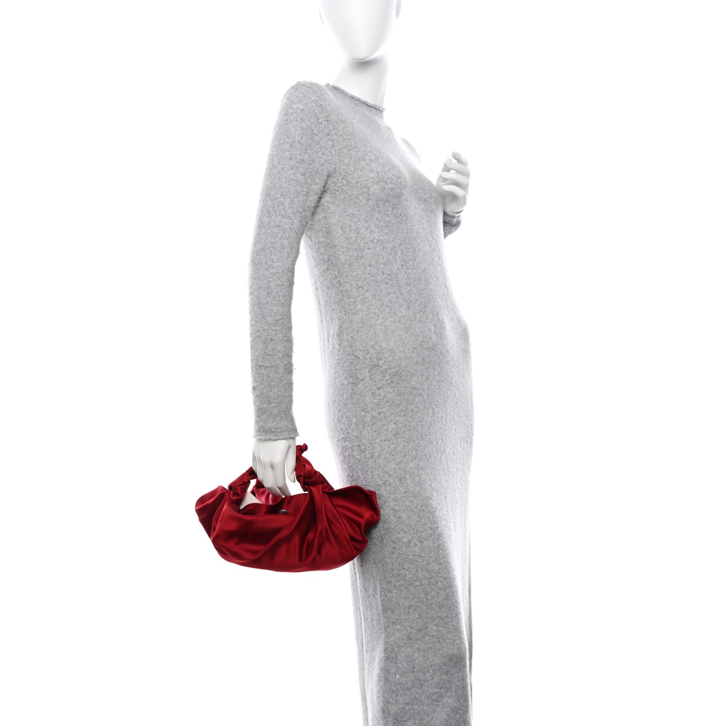 Satin The Ascot Bag Burgundy