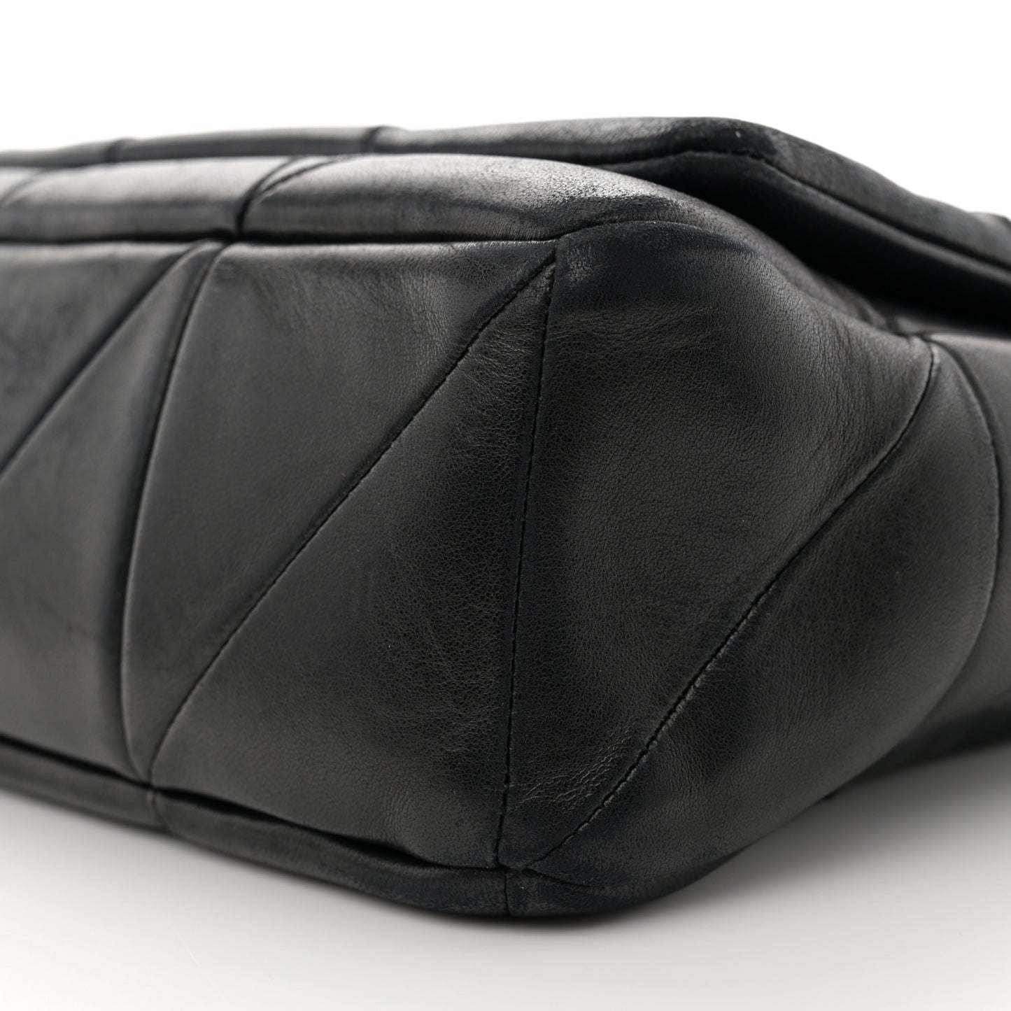 Lambskin Patchwork Monogram Large Jamie Black