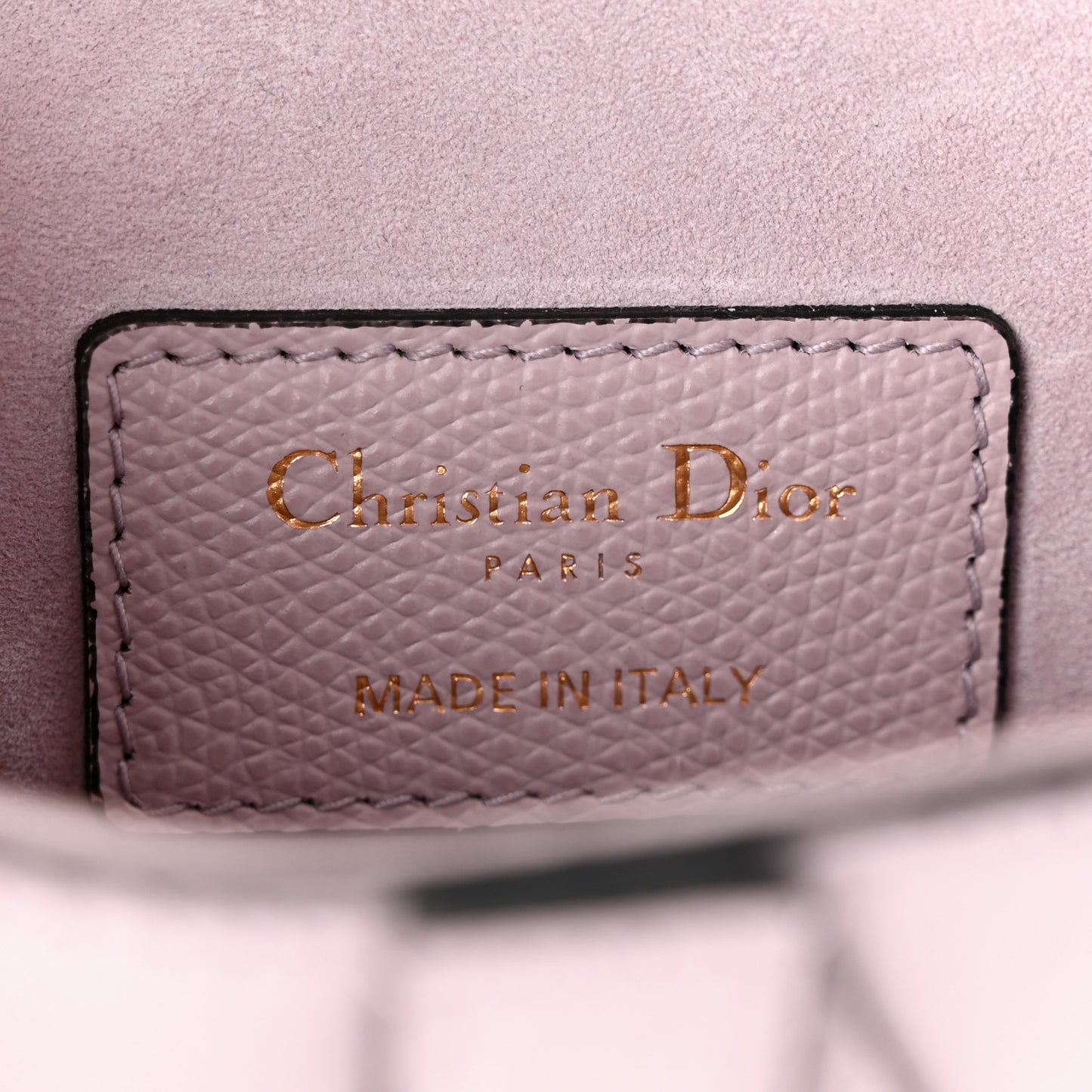 Grained Calfskin Mini Saddle Bag Light Pink