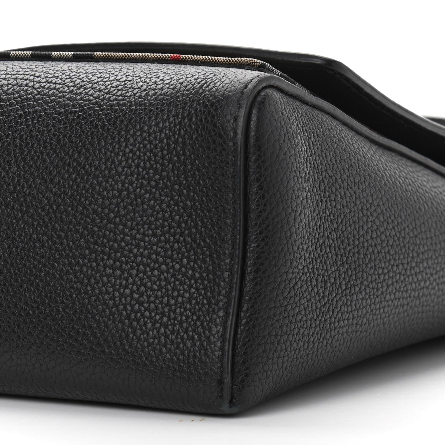 Burberry Grainy Calfskin Vintage Check Note Crossbody Bag Black 9 of 11