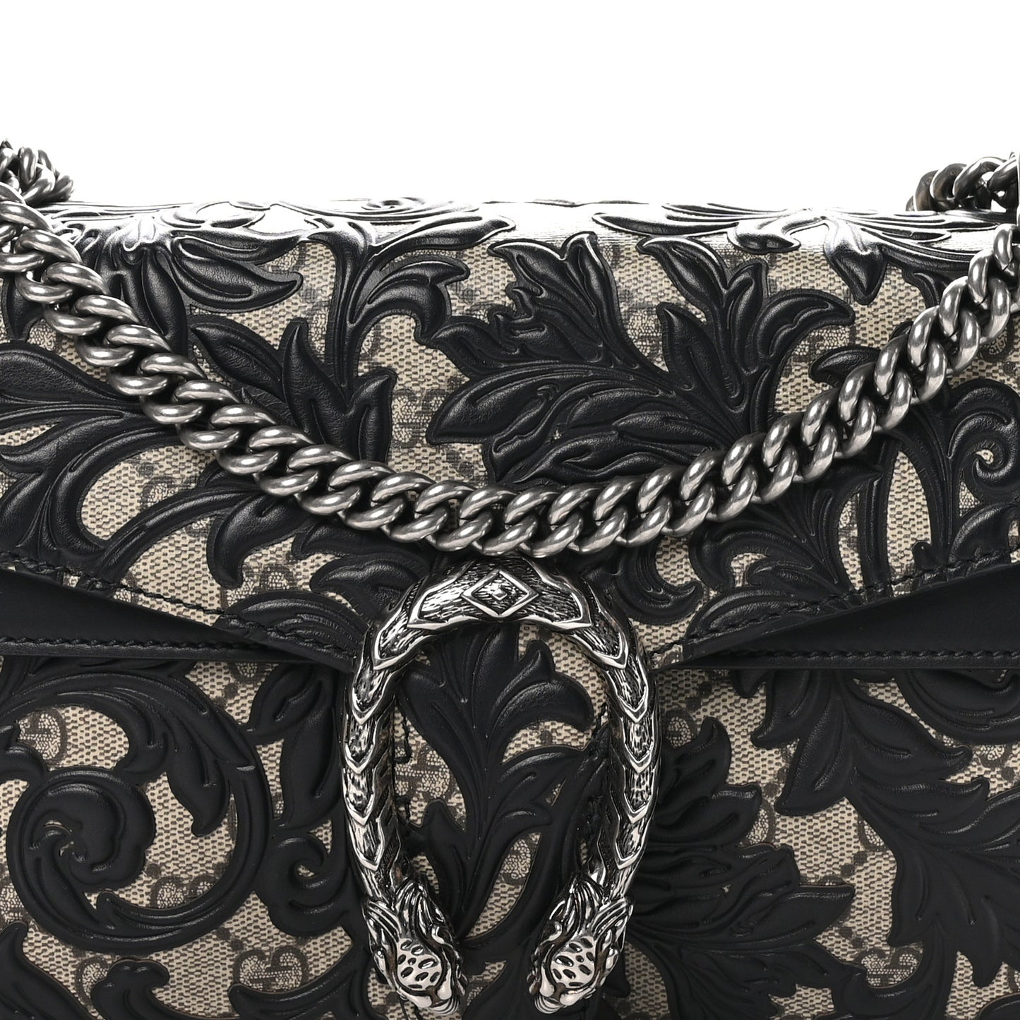 GG Supreme Monogram Arabesque Small Dionysus Shoulder Bag Black