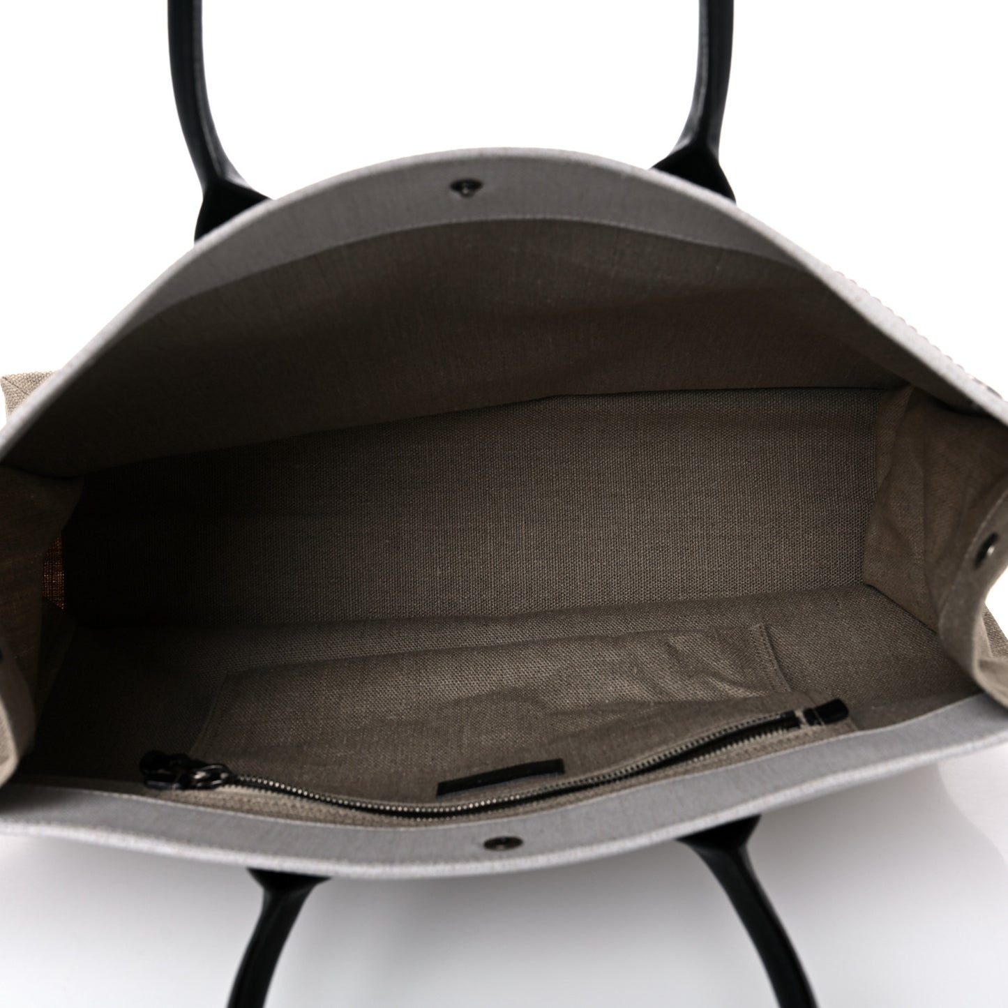 Linen Calfskin Rive Gauche Tote Optic White