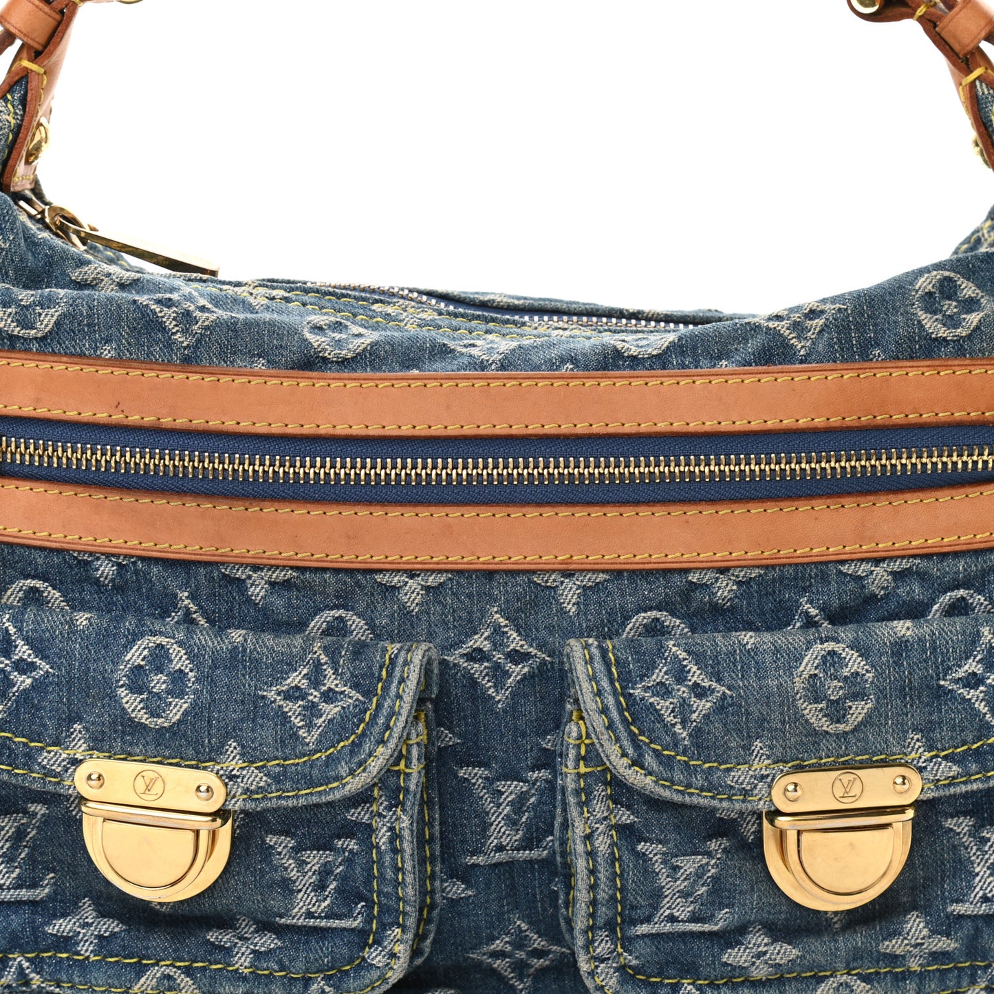 Monogram Denim Baggy PM Blue