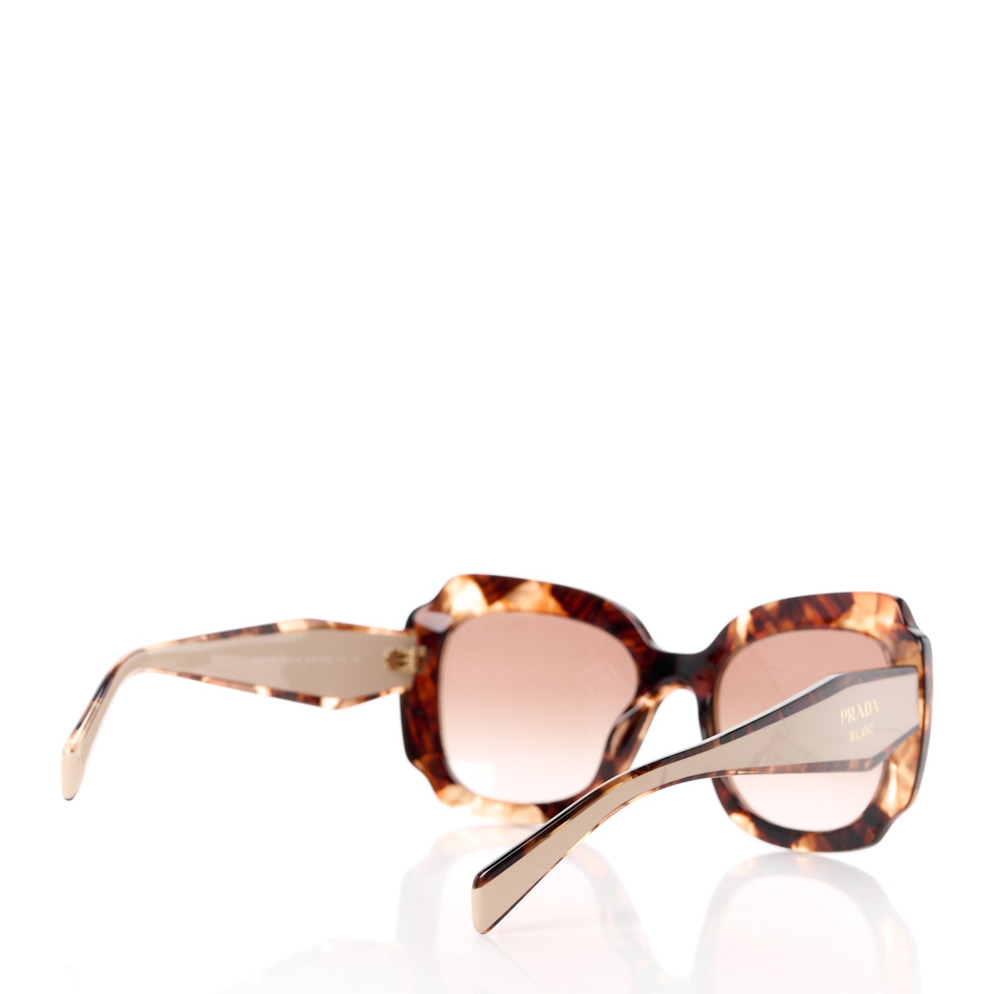 Acetate Square Sunglasses SPR 16Y Havana Beige