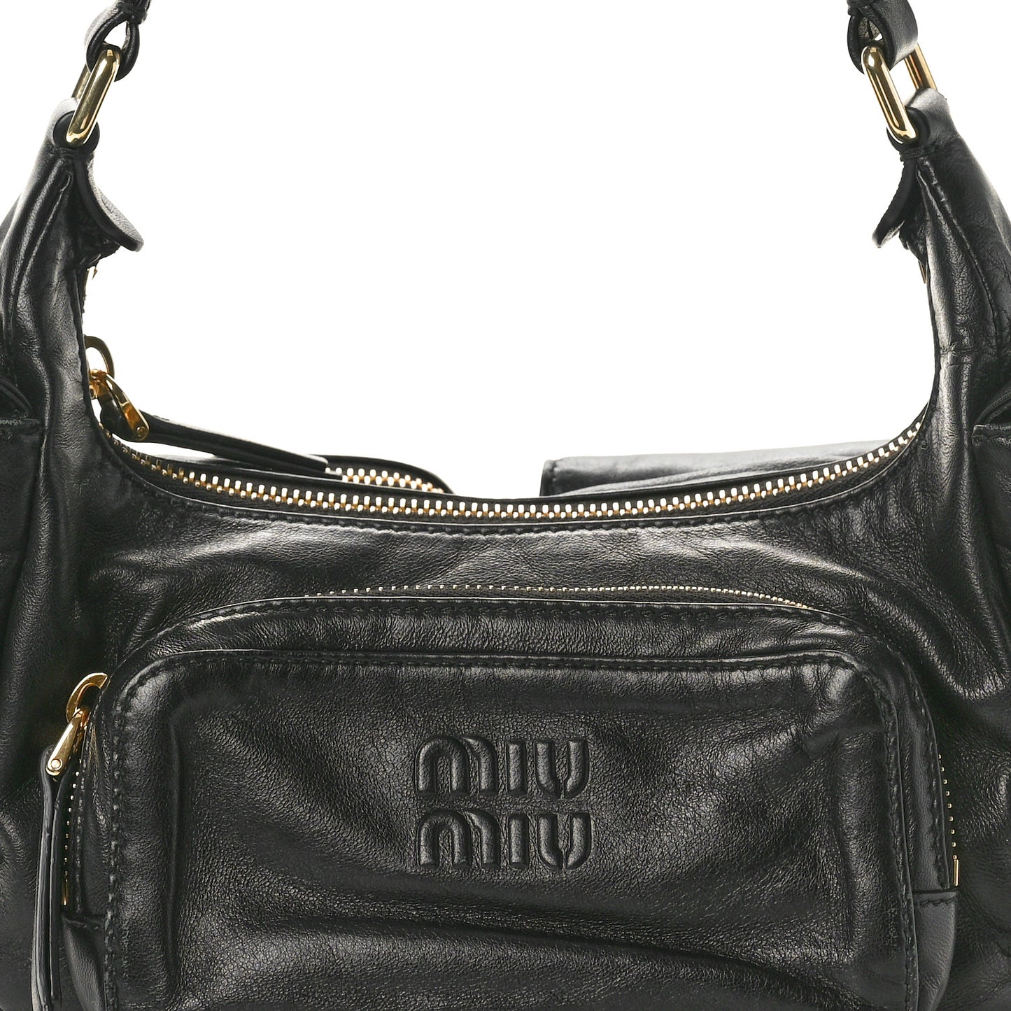 Nappa Multi Pocket Hobo Black