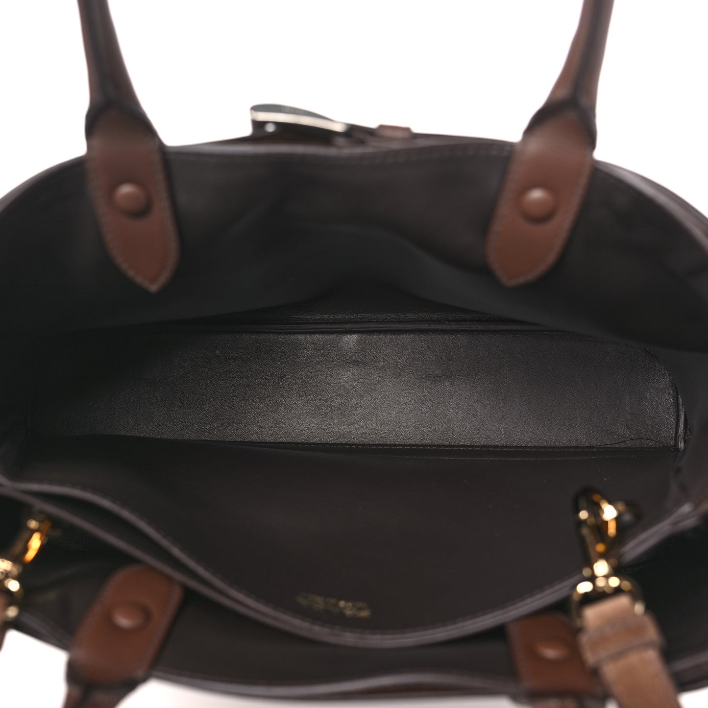 Scamosciato Large Buckle Bag With Belt Cacao