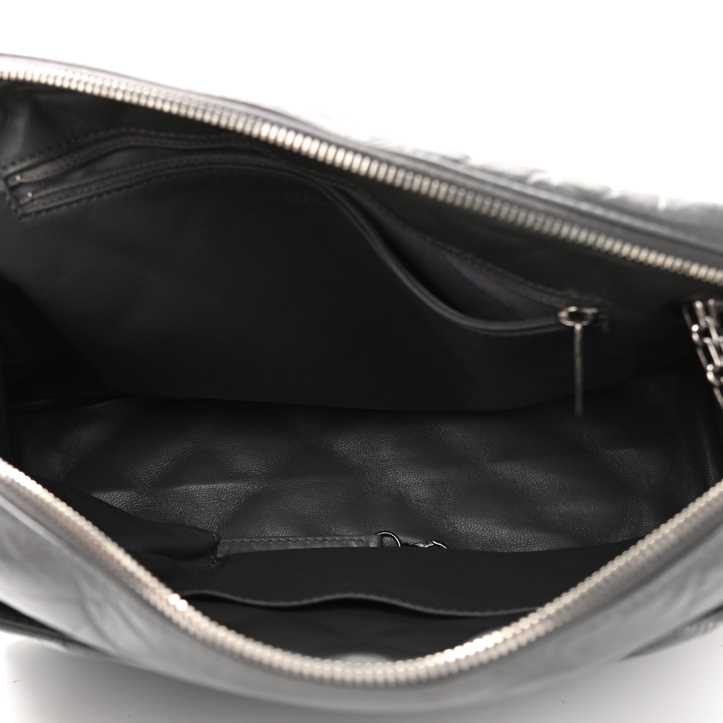 Aged Calfskin Quilted Large Reissue Camera Case Grey
