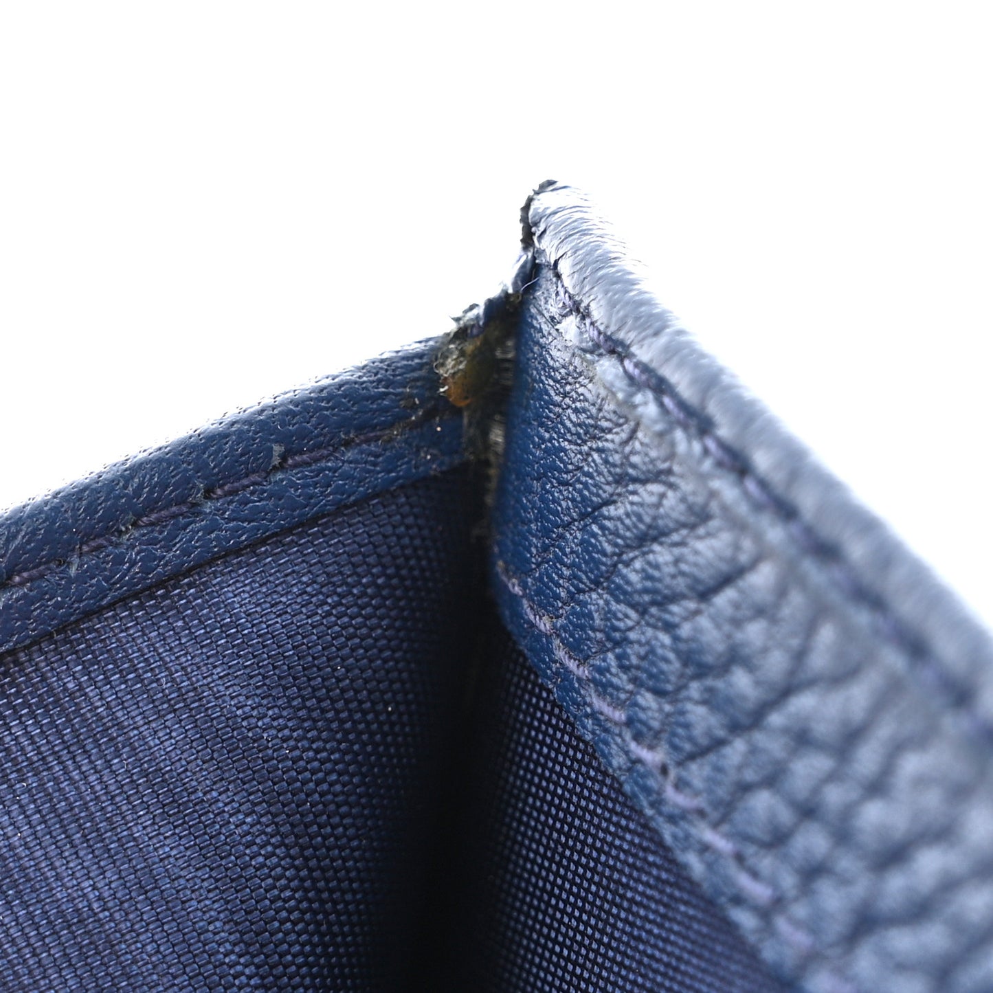 Vitello Daino Small Bi-Fold Wallet Bluette