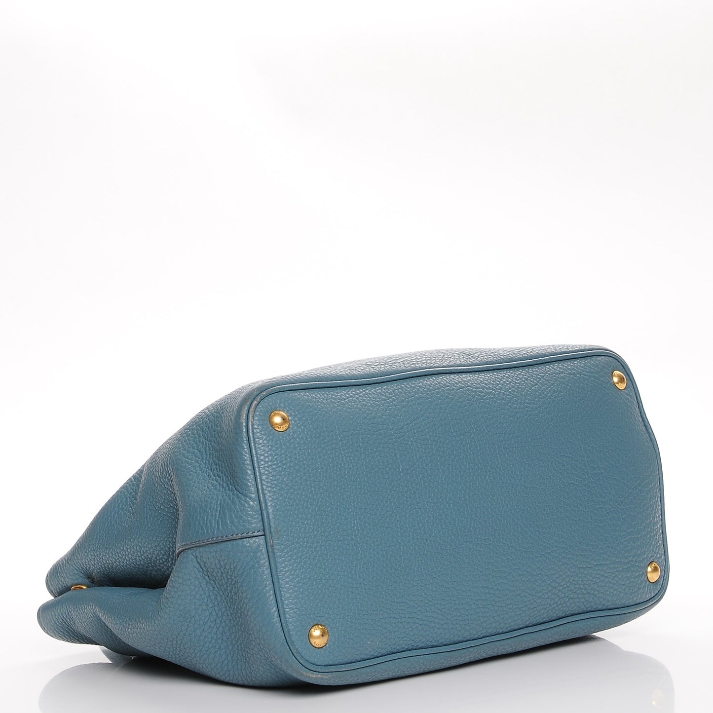 Vitello Daino Shopping Tote Marine