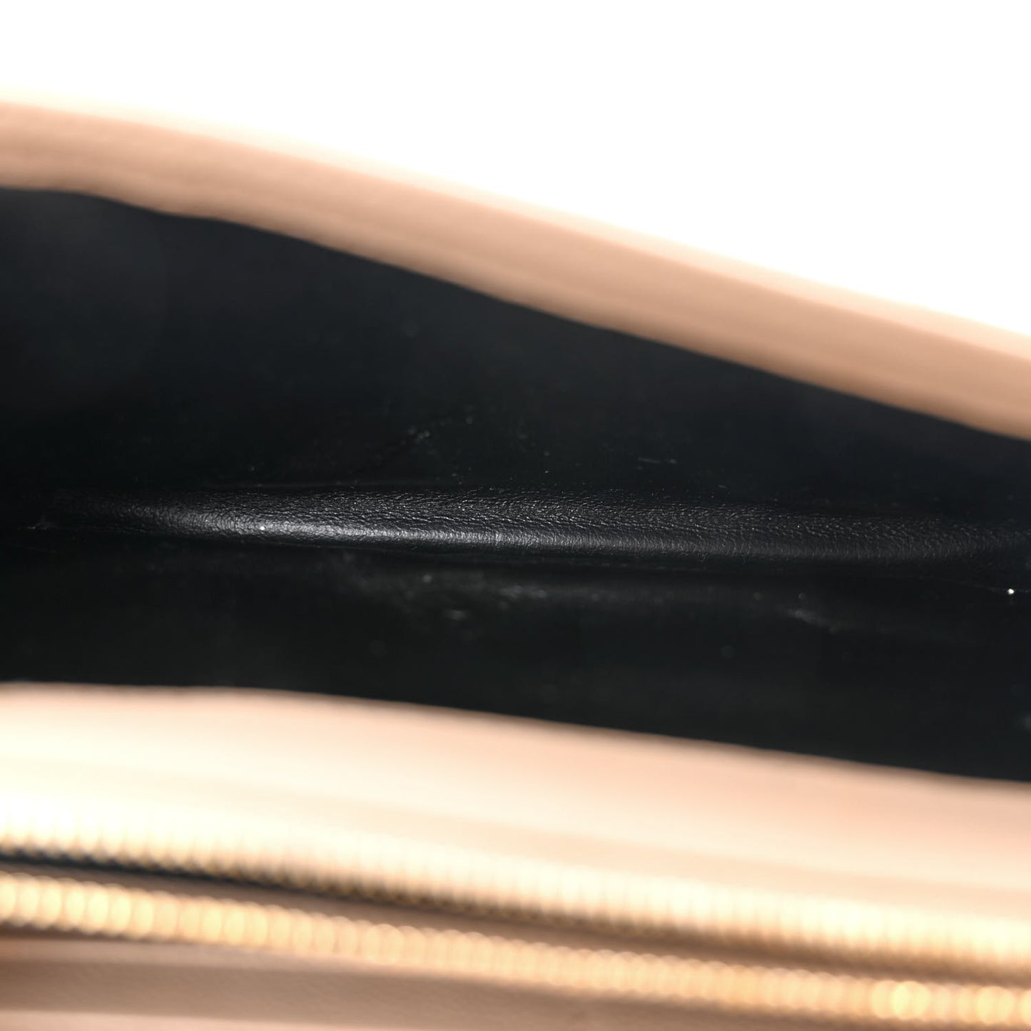 Grain De Poudre Matelasse Chevron Monogram Chain Wallet Dark Beige