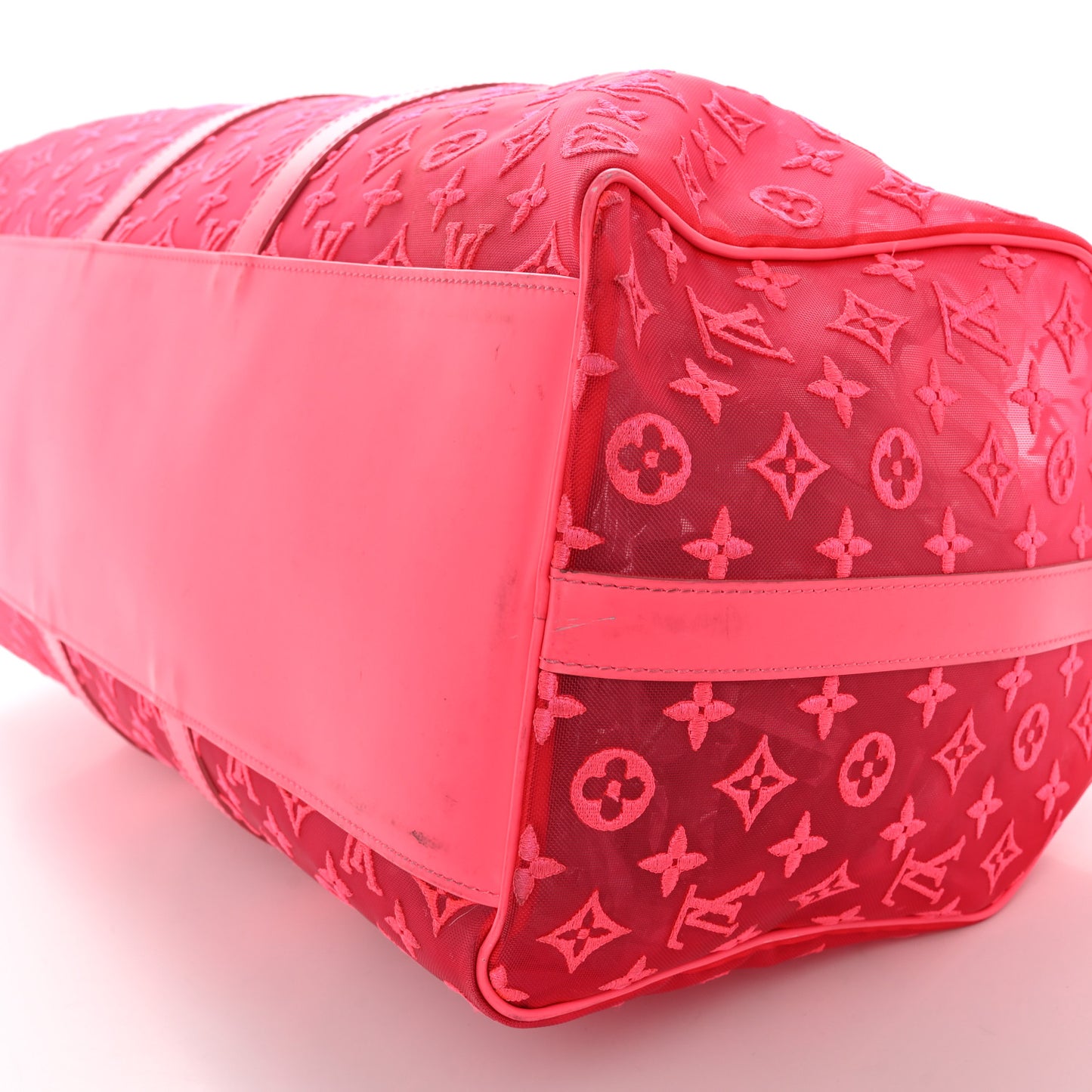 Monogram Fluo See Through Keepall Bandouliere 50 Rose