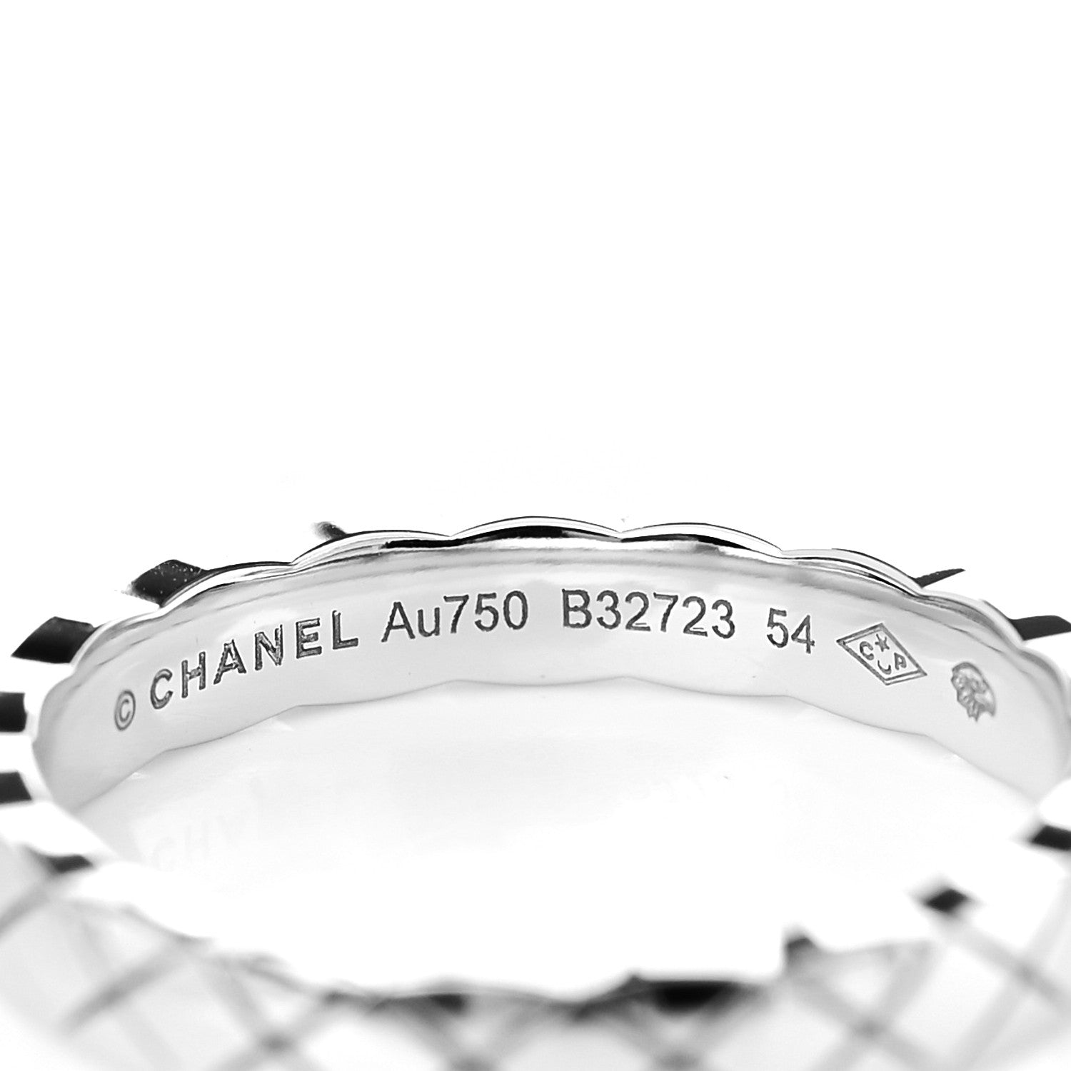 Chanel 18K White Gold Mini Coco Crush Ring 54 6.75 4 of 5