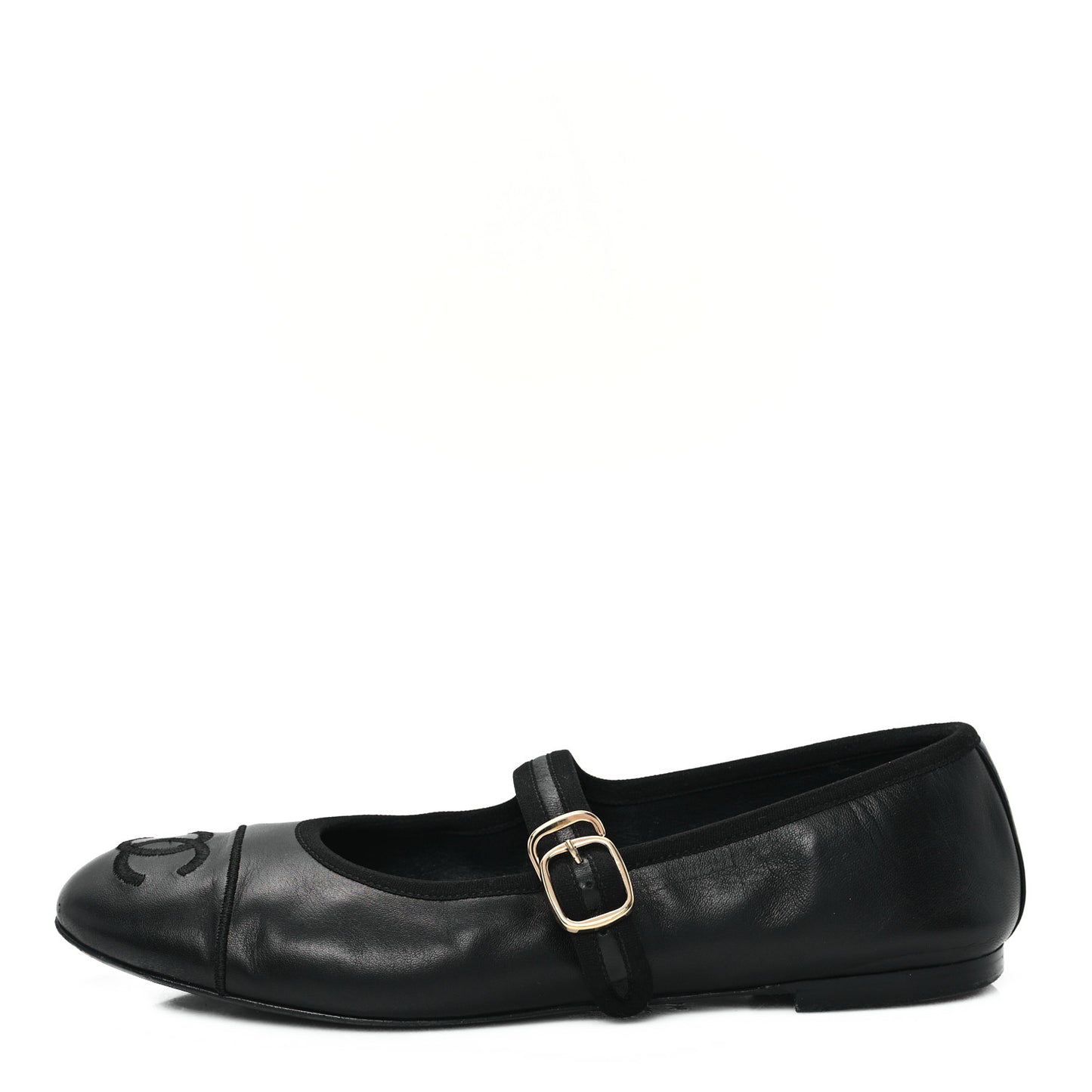 Lambskin Mary Jane Flats 39.5 Black