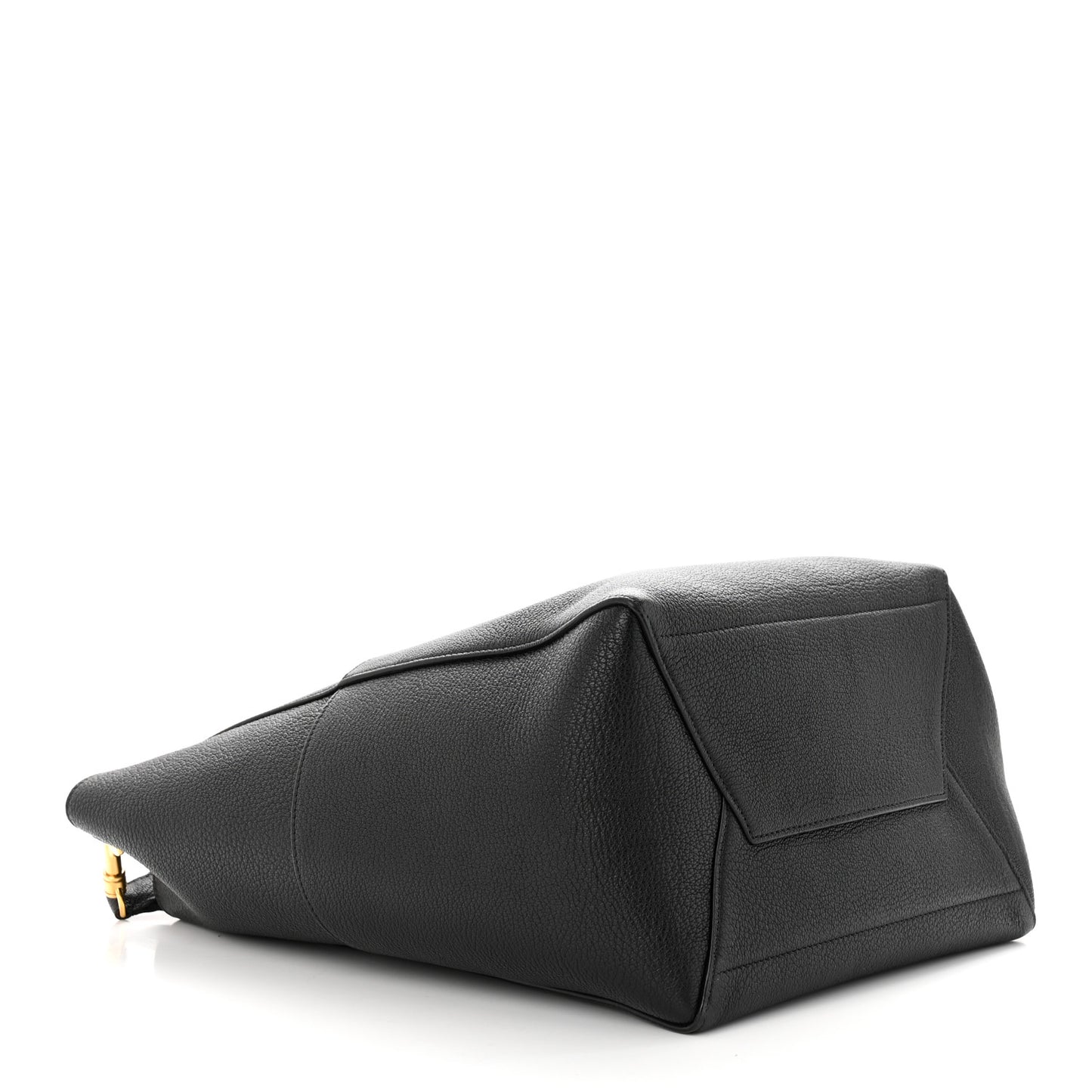 Soft Grained Calfskin Sangle Bucket Bag Black