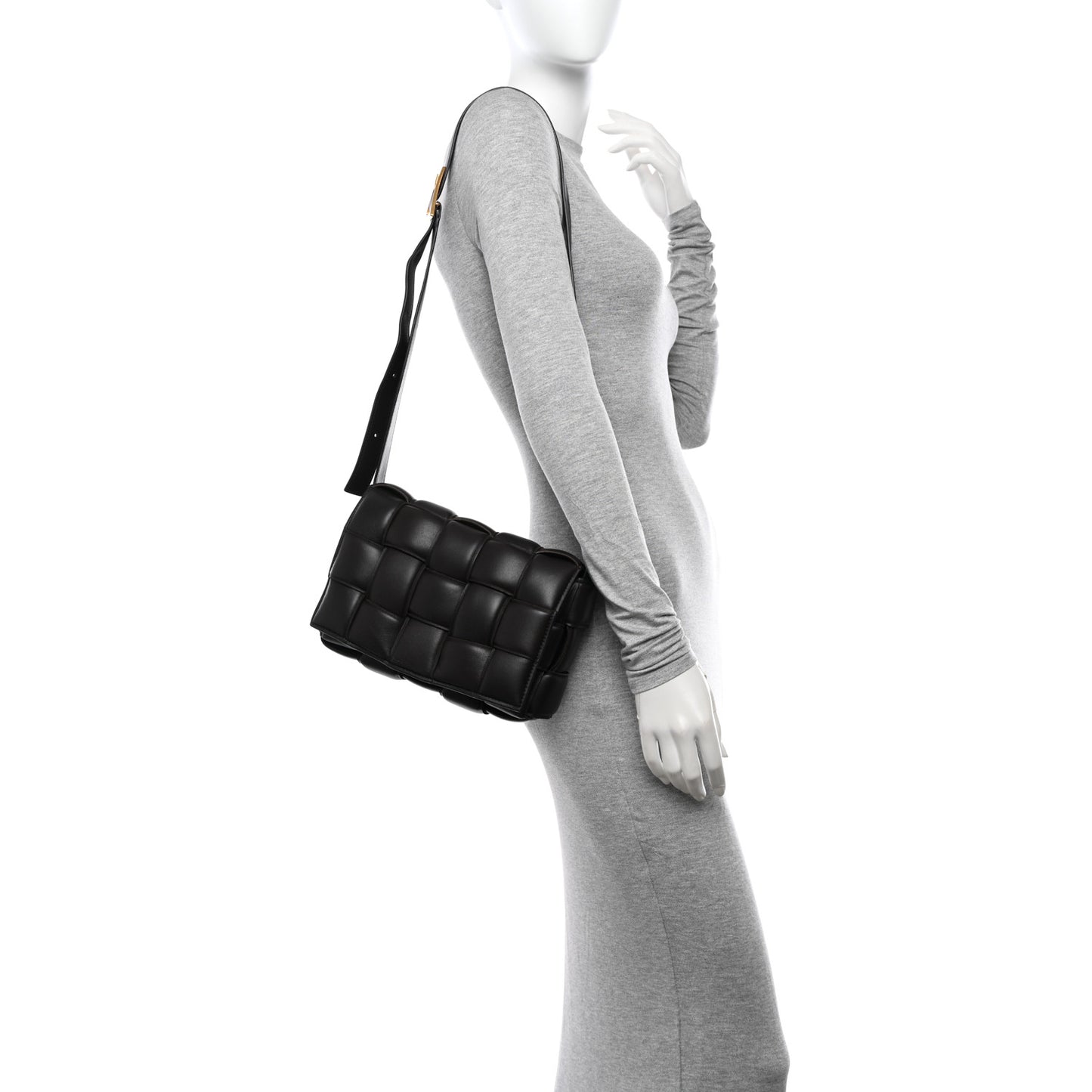 Nappa Maxi Intrecciato Padded Cassette Crossbody Bag Fondente