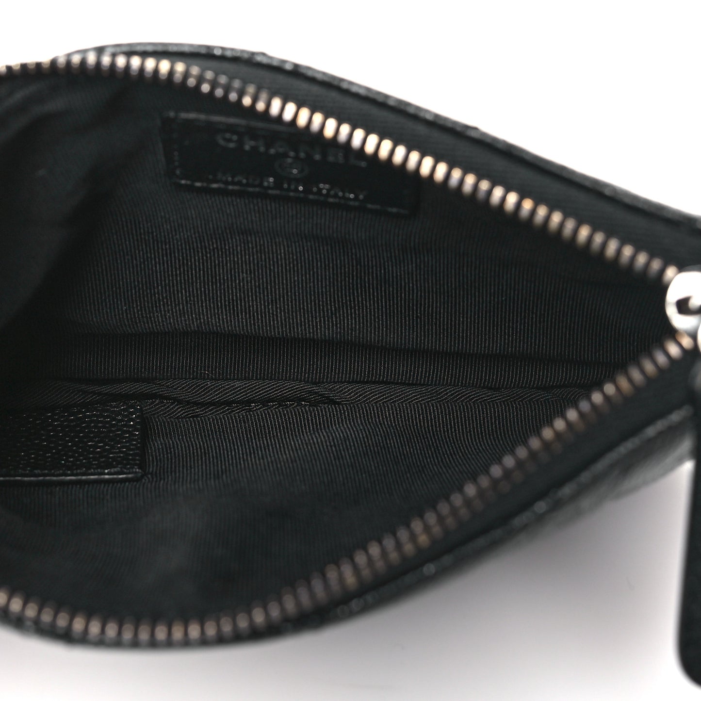 Caviar Quilted Small Cosmetic Case Black