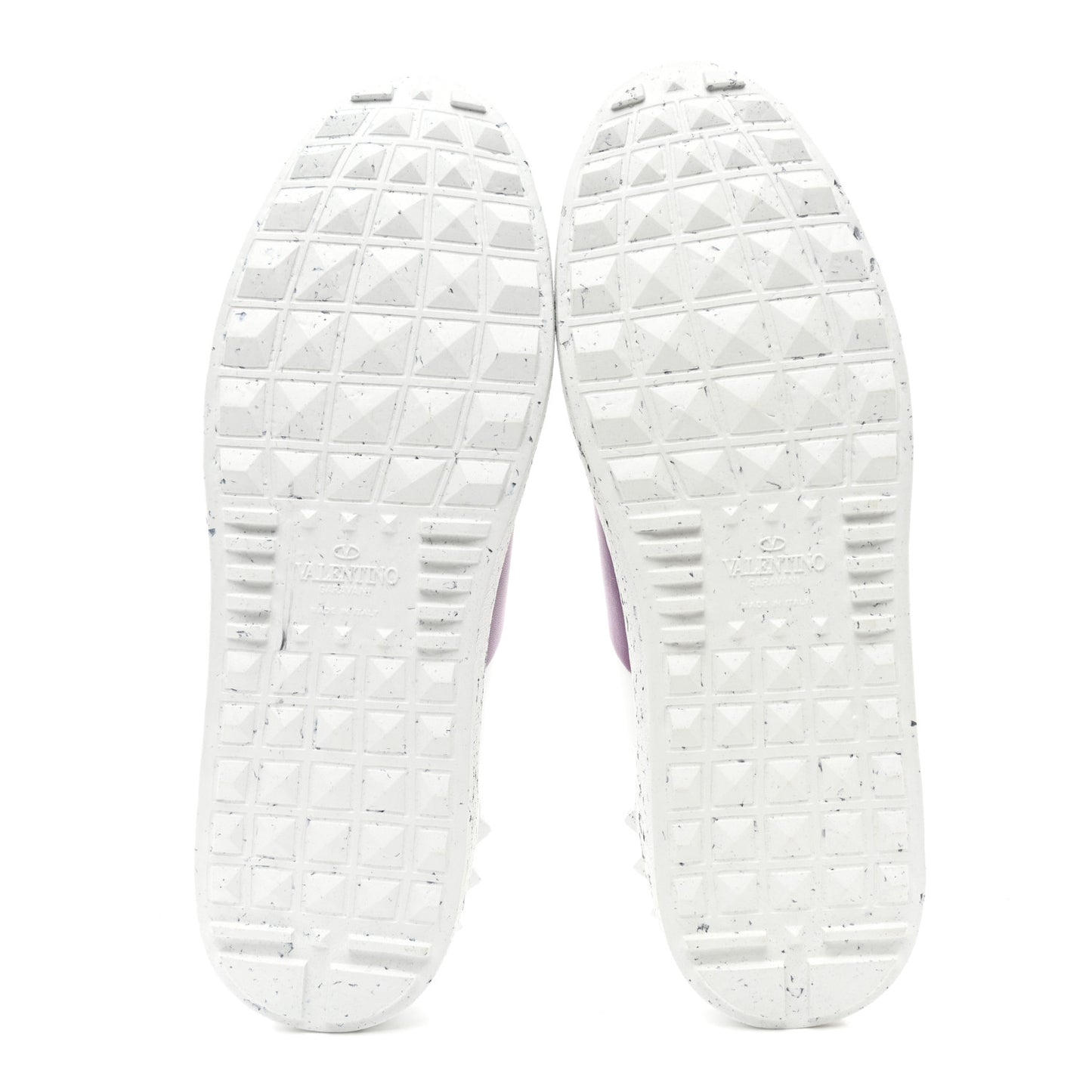 Vegan Leather Womens Rockstud Open for a Change Sneakers 39 White Sunset Purple