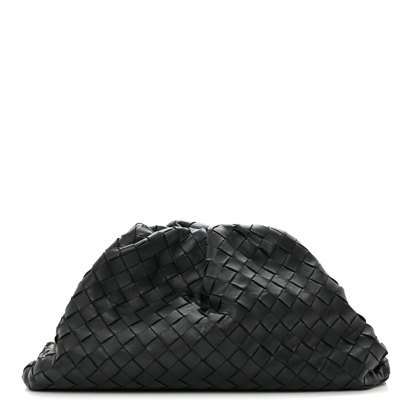 Nappa Maxi Intreccio The Pouch Oversized Clutch Black