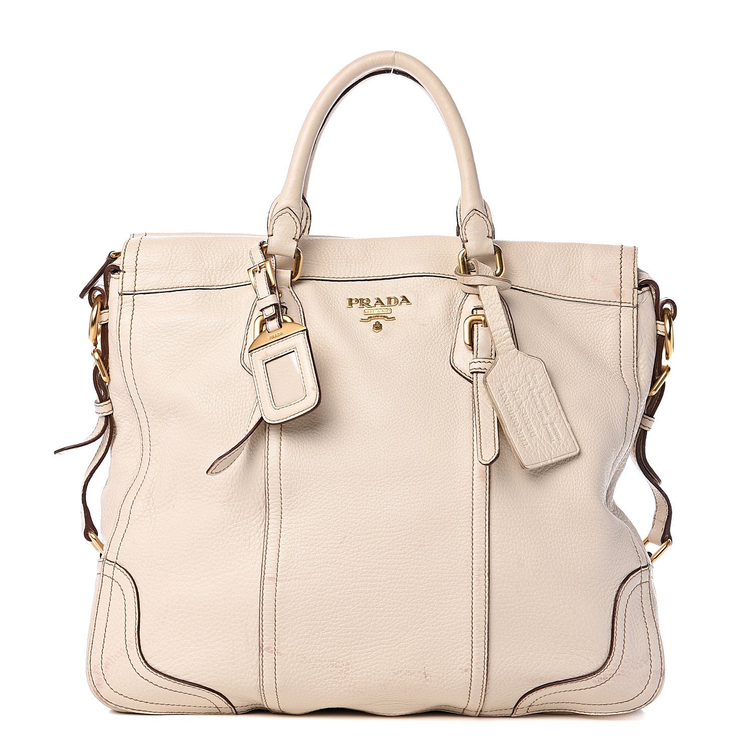 Prada Cervo Antik Tote Cera 540254 – FASHIONPHILE