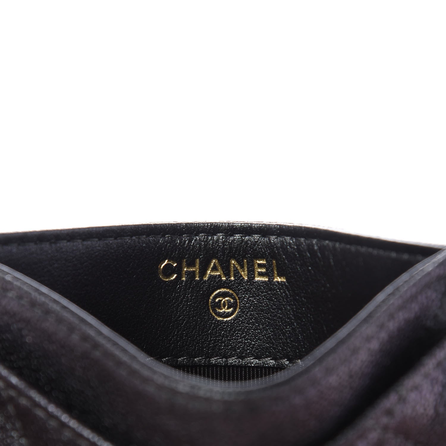 Chanel Iridescent Caviar Quilted Card Holder Black 6 of 9