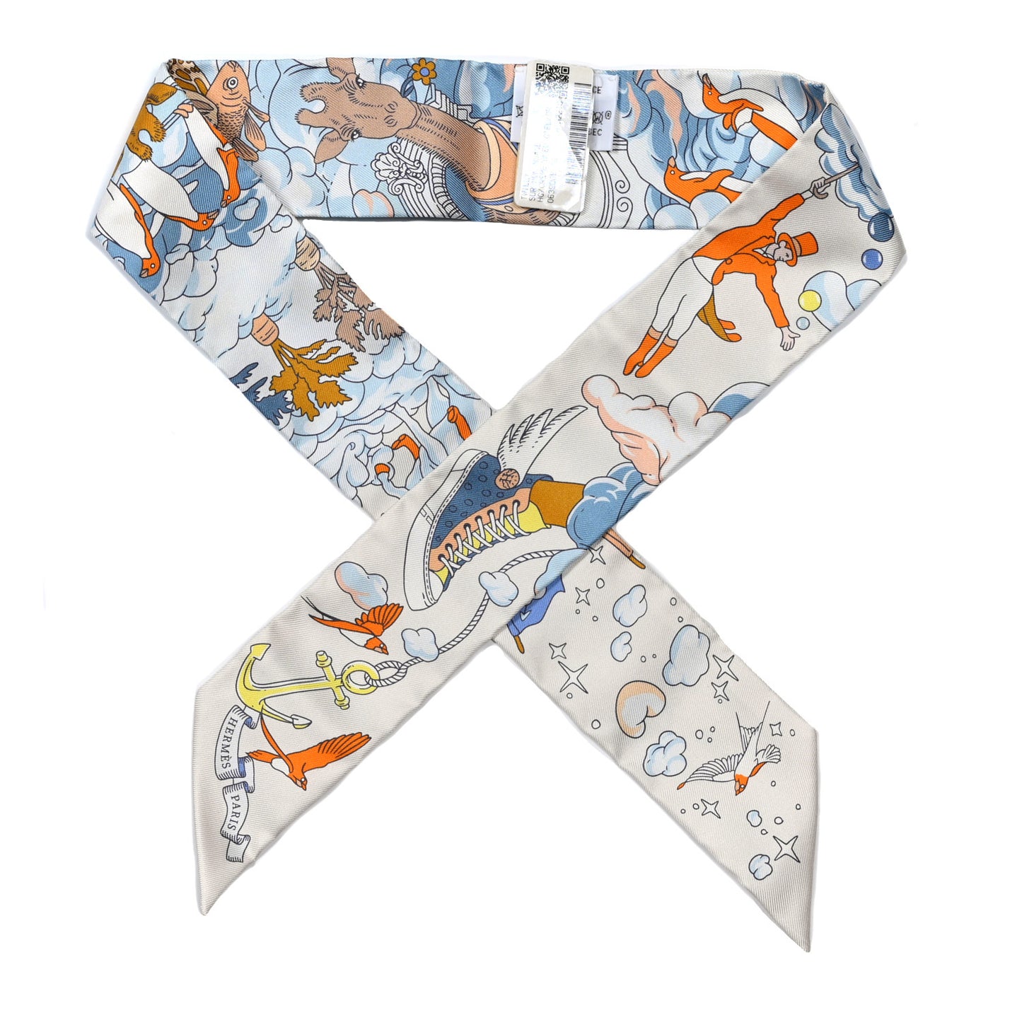 Silk Sur Mon Nuage Twilly Creme Bleu Ciel Orange