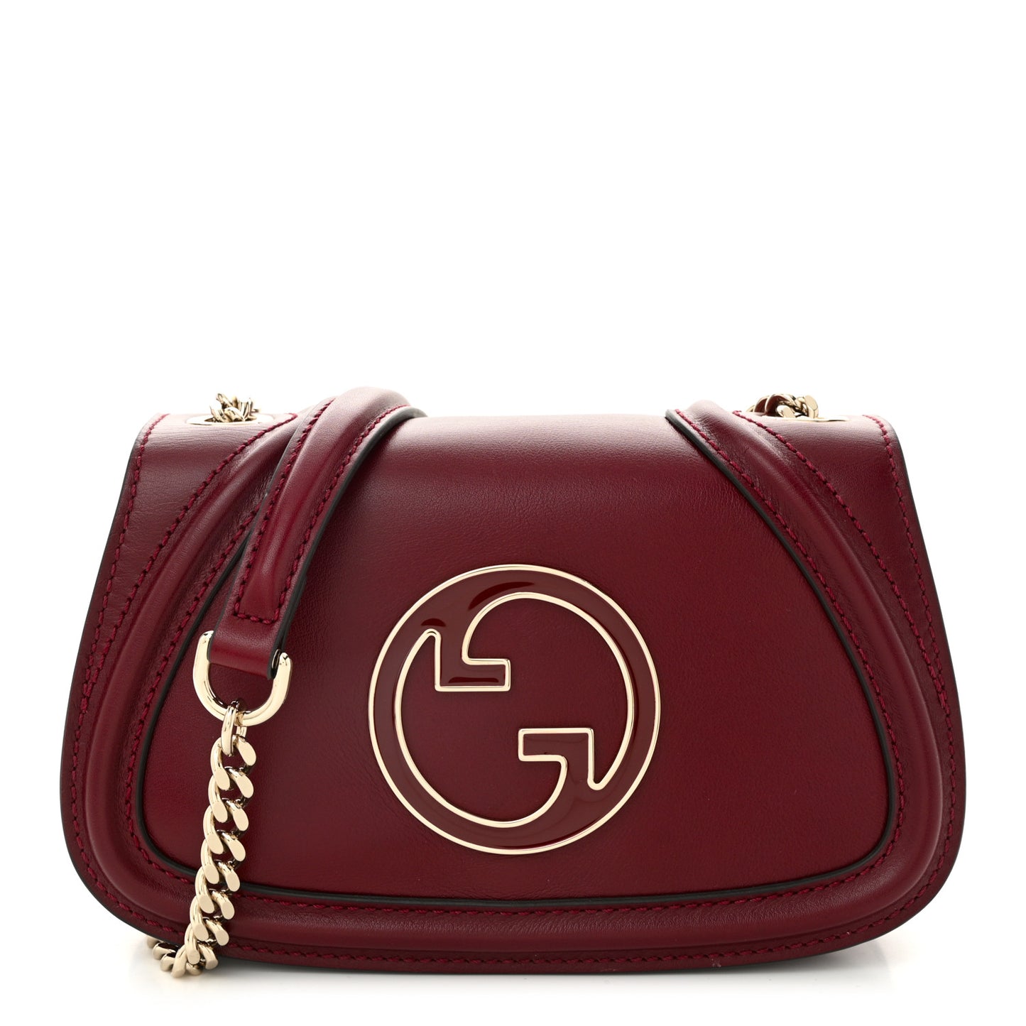 Calfskin Blondie Small Shoulder Bag Dark Red