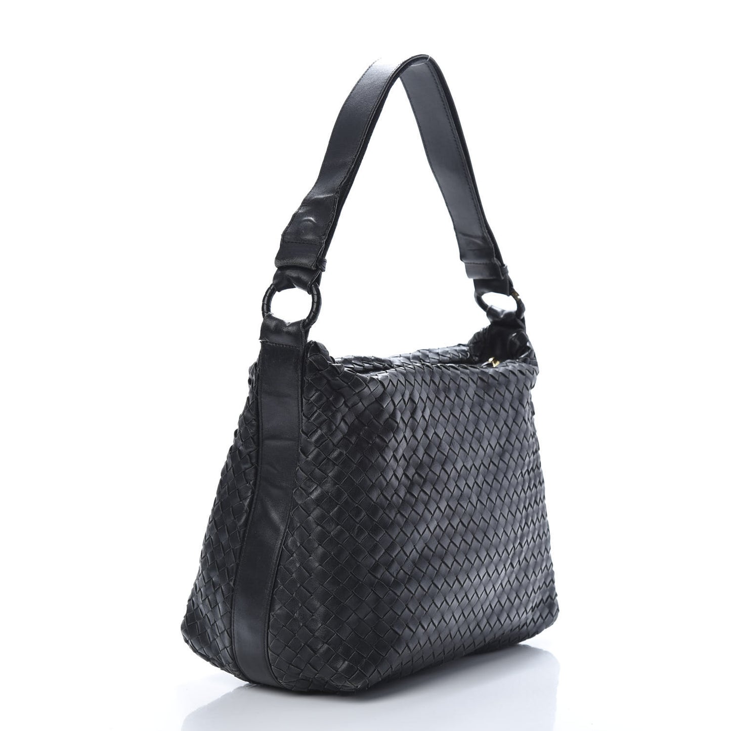 Nappa Intrecciato Hobo Black
