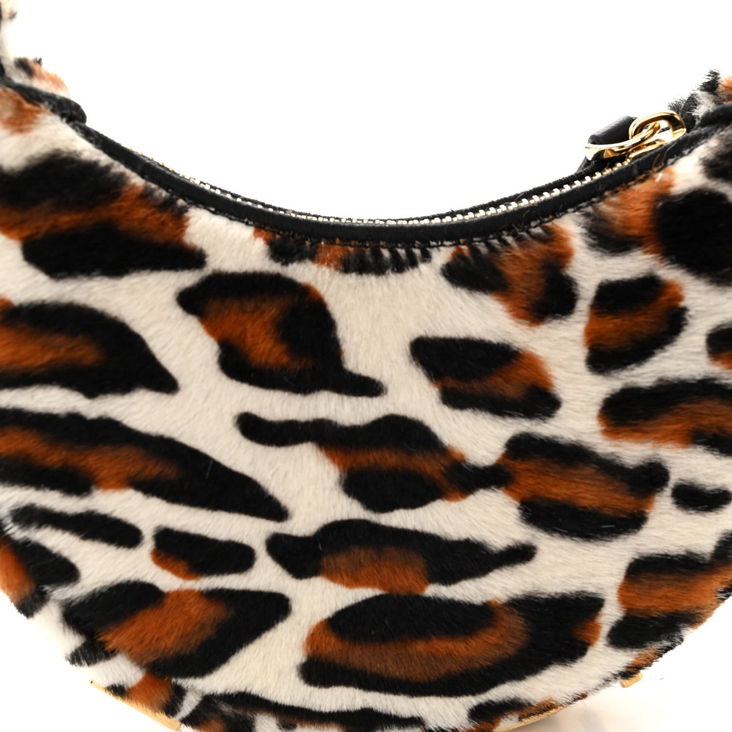 Sheepskin Vitello Grace Pony Hair Ocelot Nano Fendigraphy Hobo Charm Multicolor Black