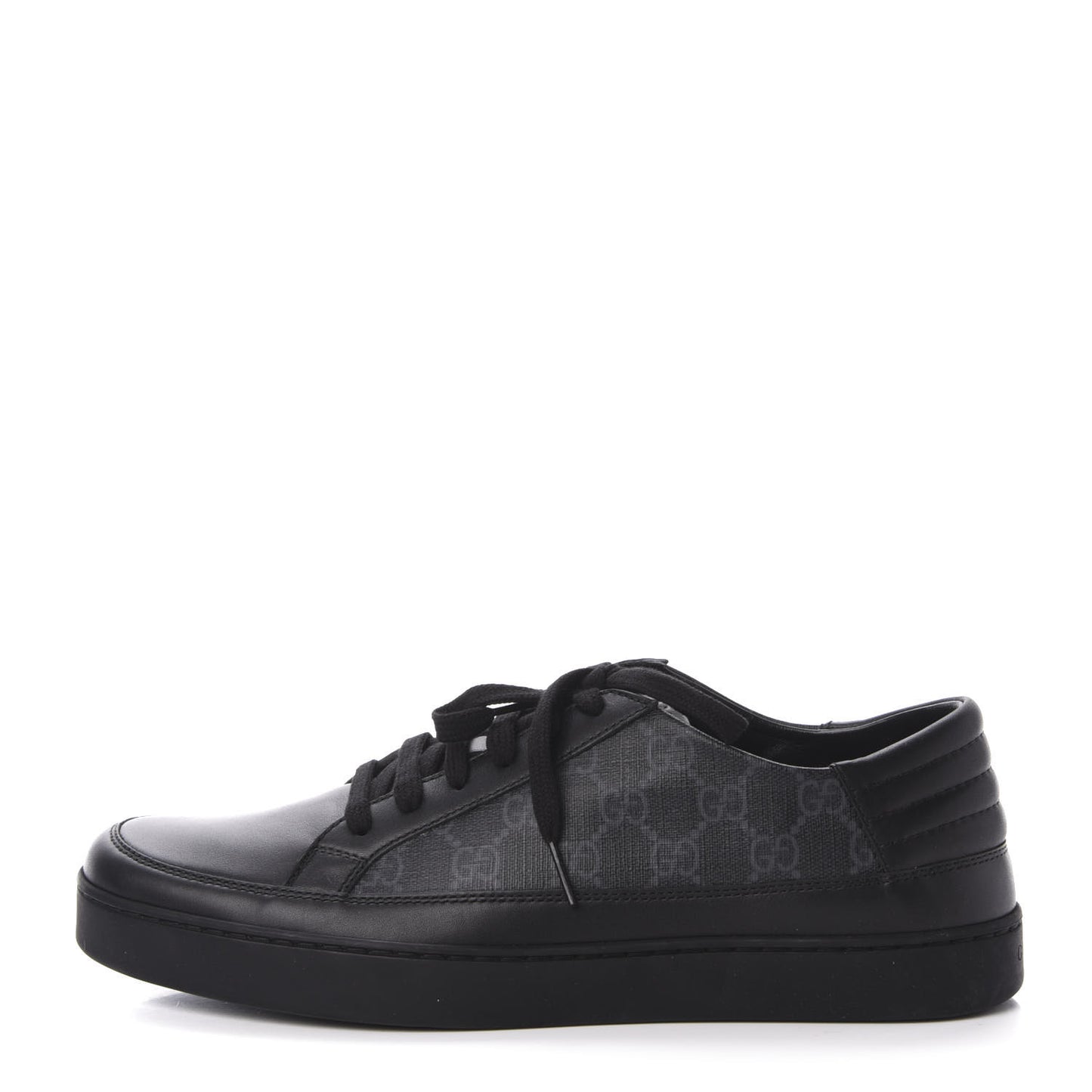GG Supreme Monogram Mens Low Top Sneakers 9.5 Black