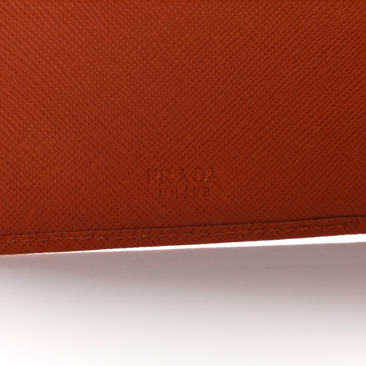 Saffiano Metal Large Compact Flap Wallet Papaya