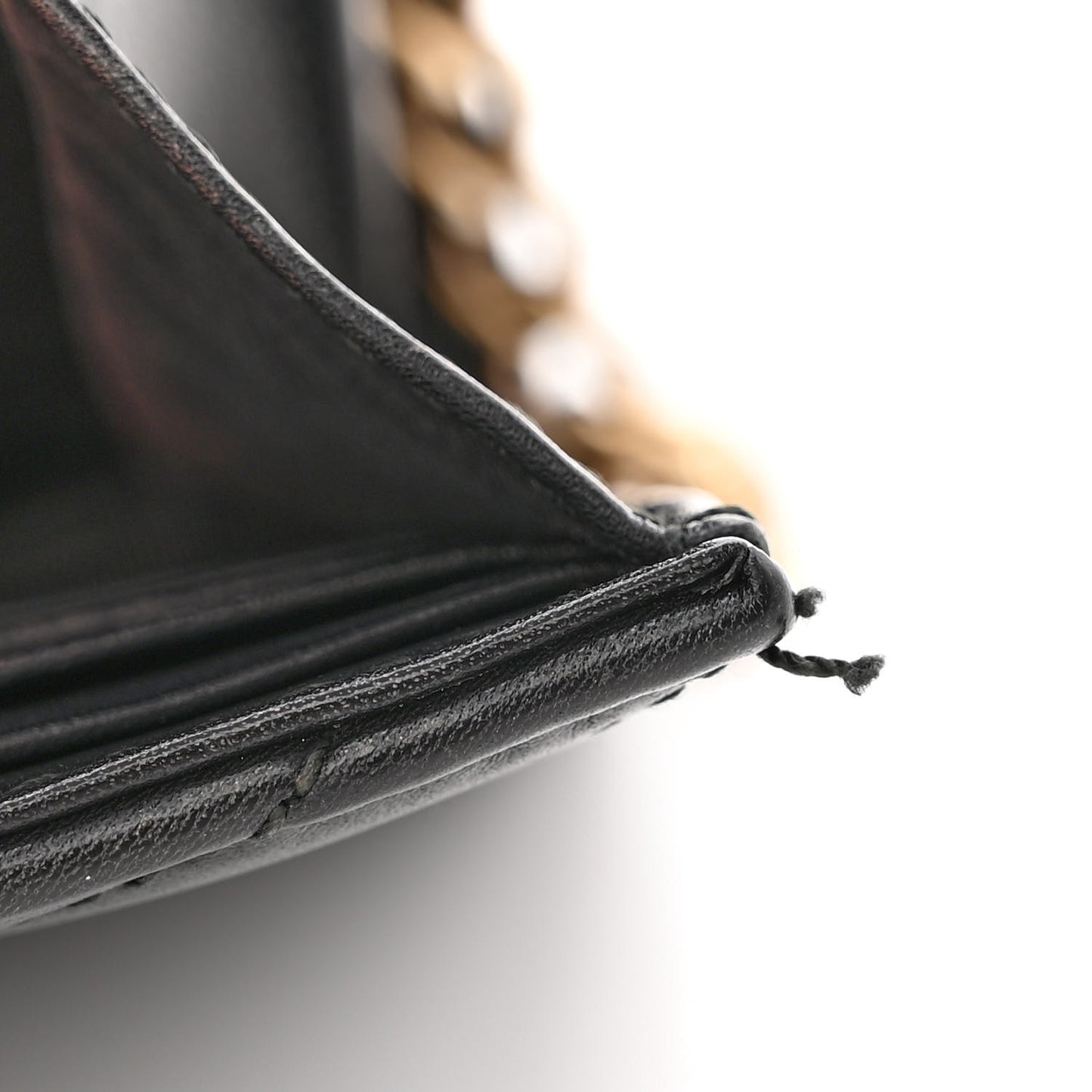 Calfskin Matelasse GG Marmont Chain Wallet Black