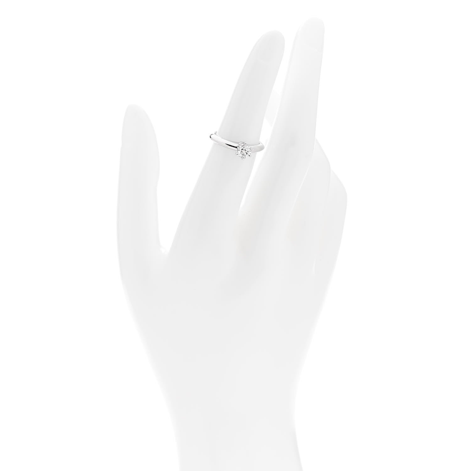 Tiffany Platinum Diamond .53ct Solitaire Engagement Ring 49 5 2 of 7