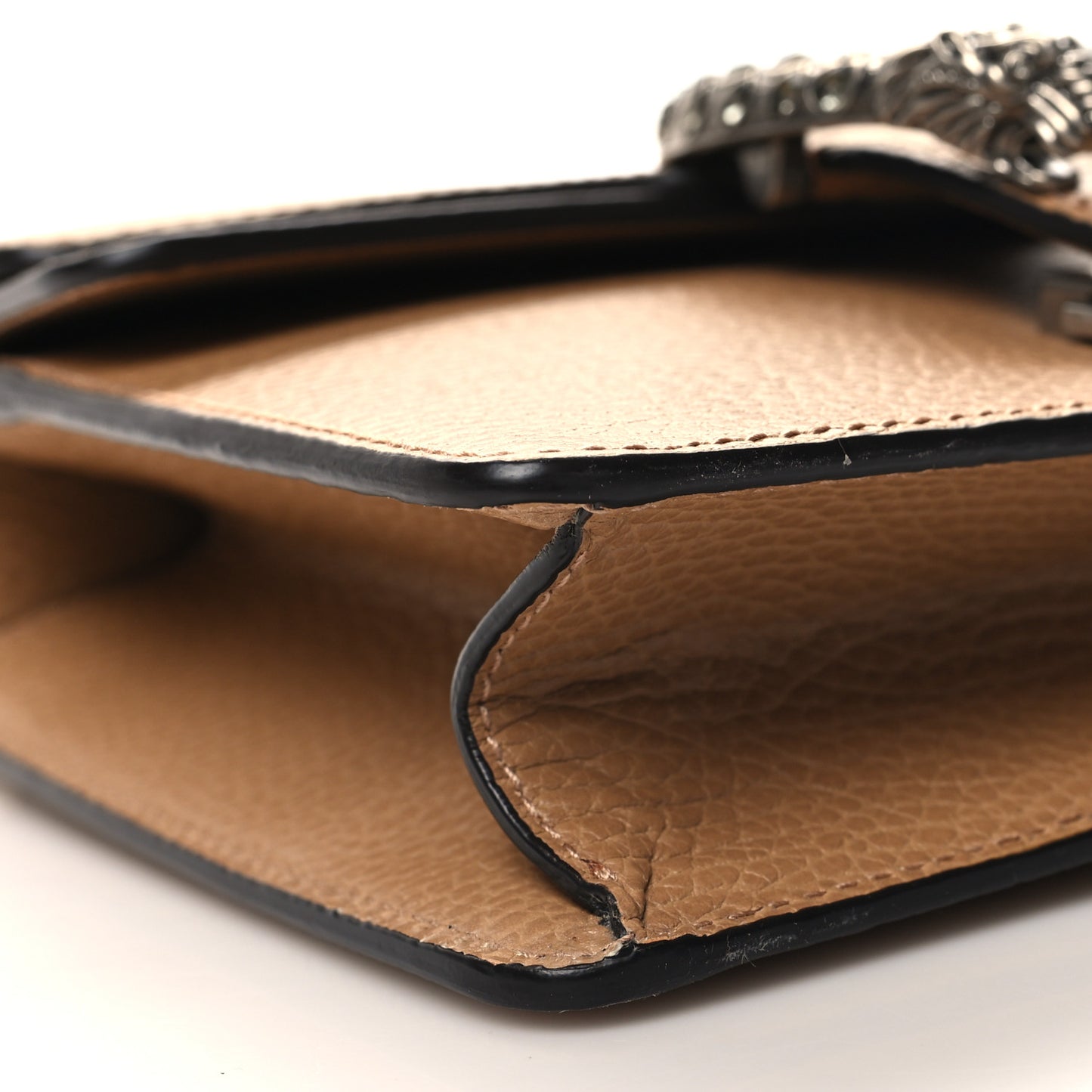 Dollar Calfskin Crystal Mini Dionysus Shoulder Bag Natural Tan Black Diamond