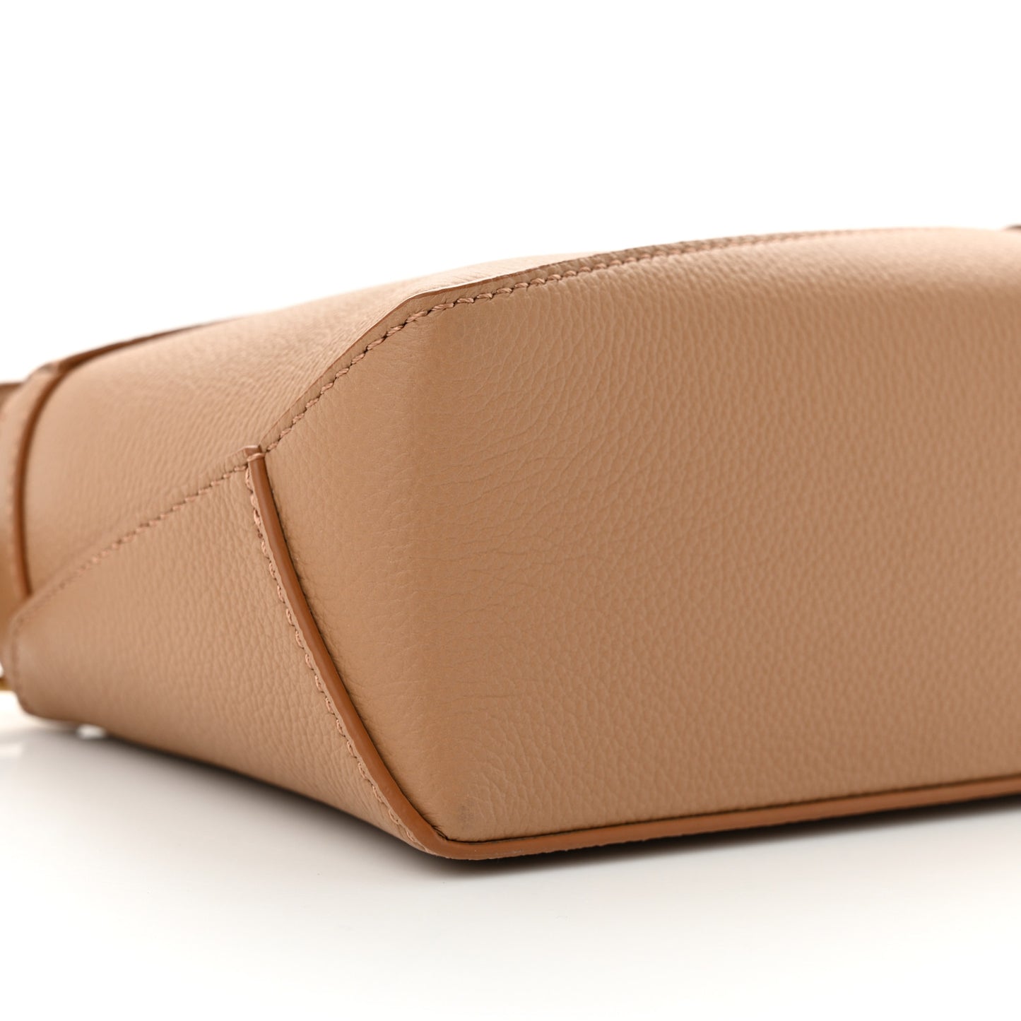 Calfskin Mini Puzzle Edge Bag Toffee