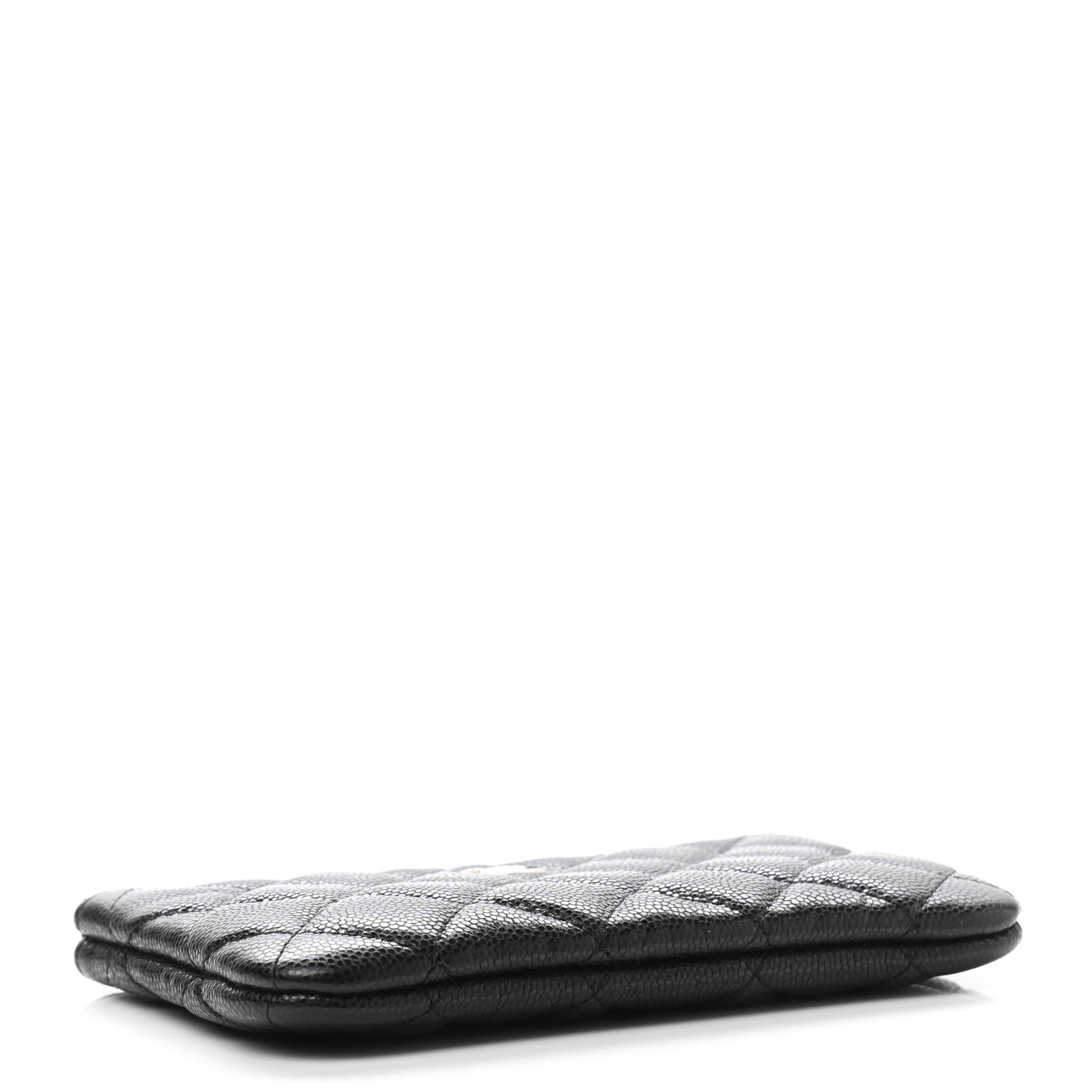 Caviar Quilted Small Cosmetic Case Black