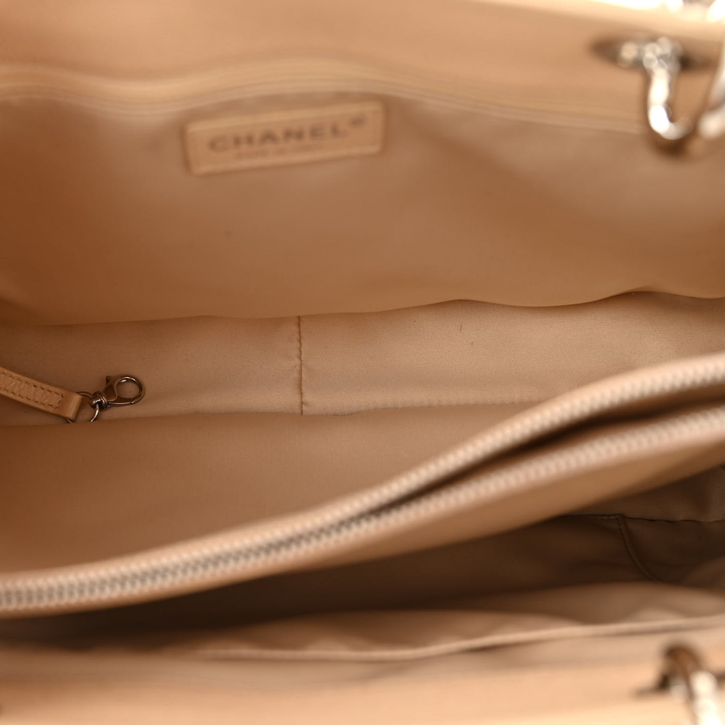 Caviar Quilted Grand Shopping Tote GST Beige