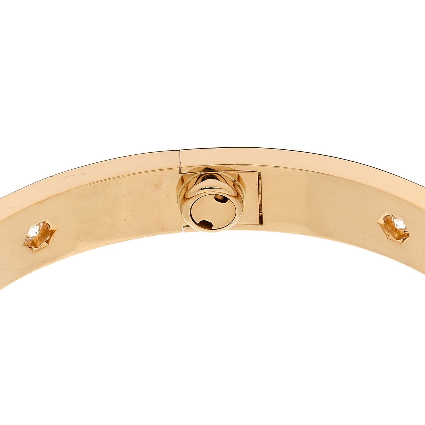 18K Yellow Gold 10 Diamond LOVE Bracelet 16