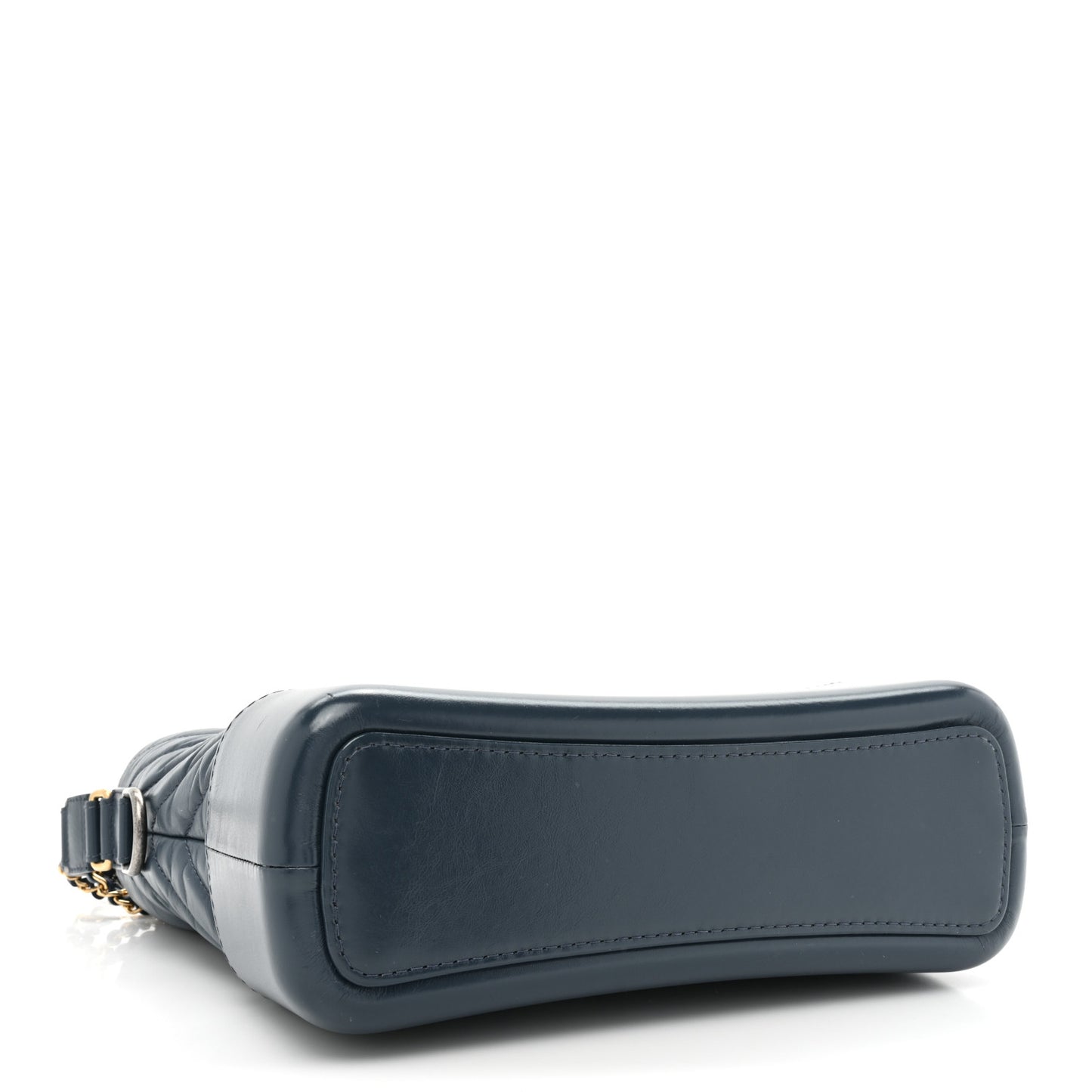 Aged Calfskin Chevron Quilted Medium Gabrielle Hobo Navy