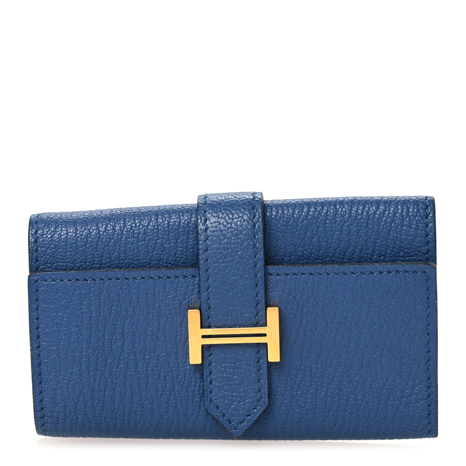 Hermes Chevre Mysore Bearn Multicles 4 Key Holder Bleu Agate