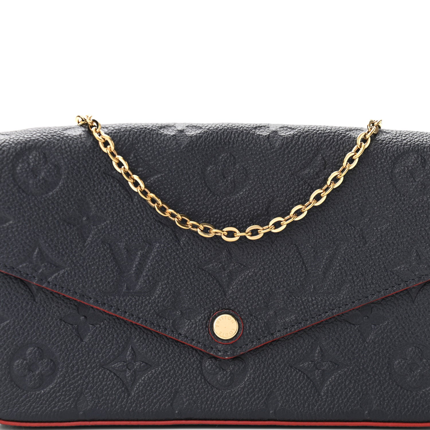 Louis Vuitton Empreinte Pochette Felicie Chain Wallet Marine Rouge 10 of 10