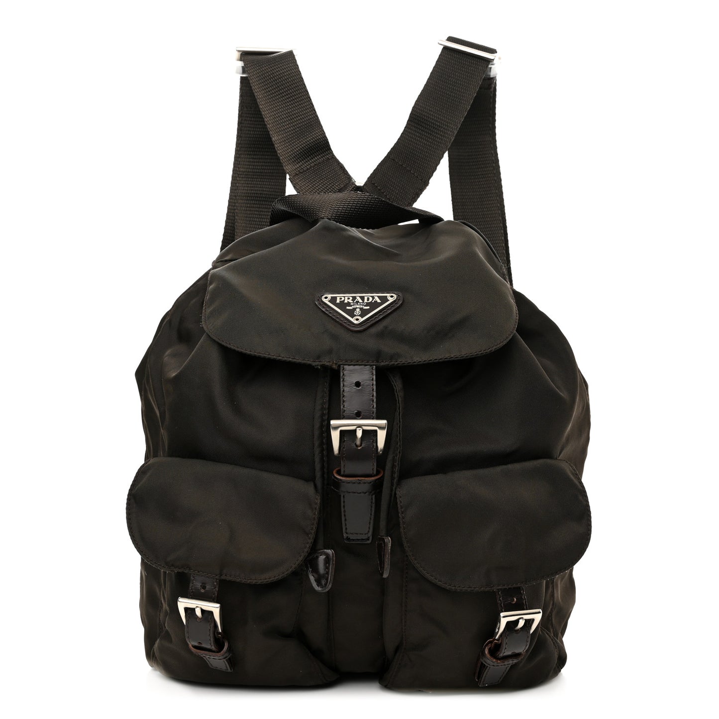 Nylon Vela Small Backpack Ebano