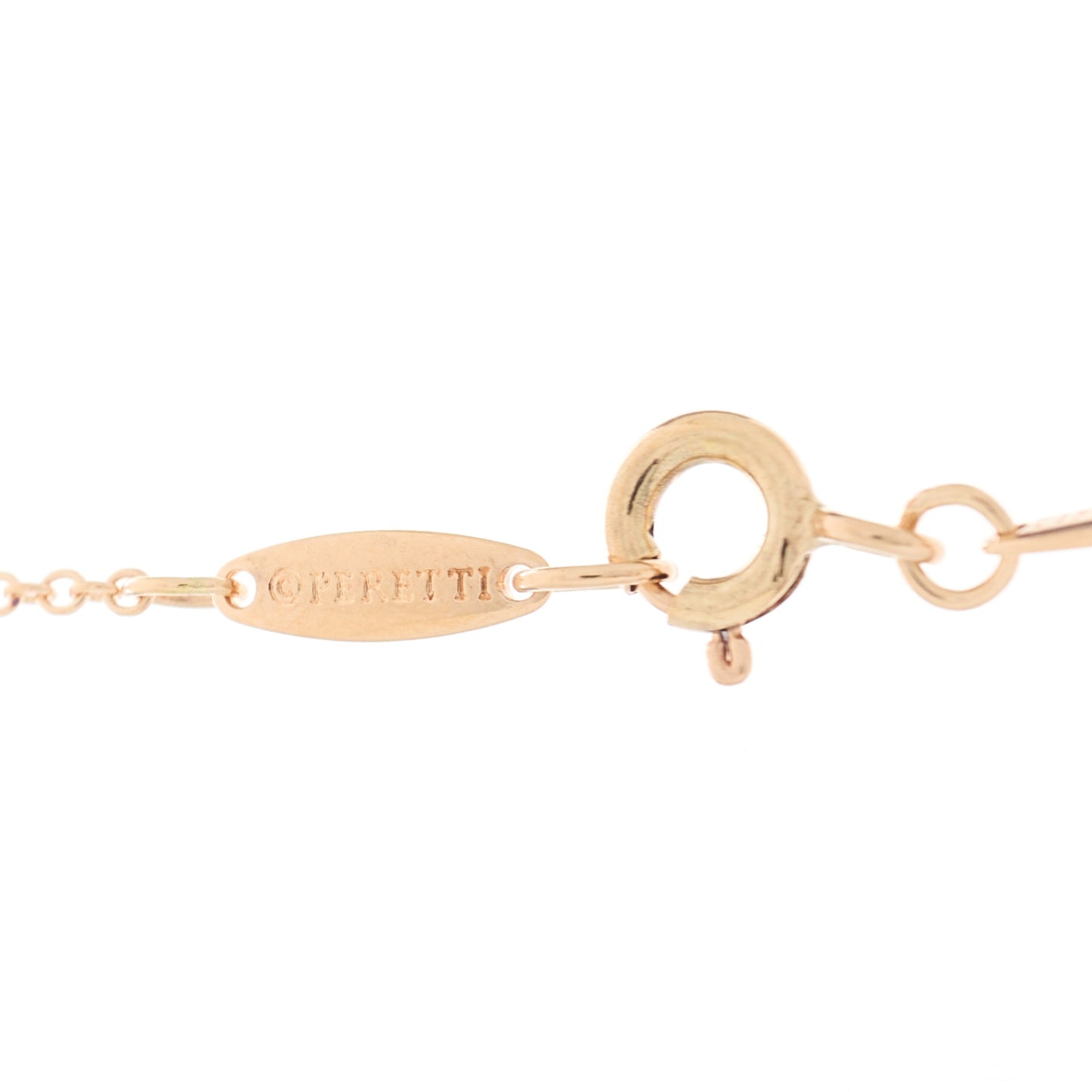 18K Rose Gold 11mm Elsa Peretti Open Heart Pendant Necklace