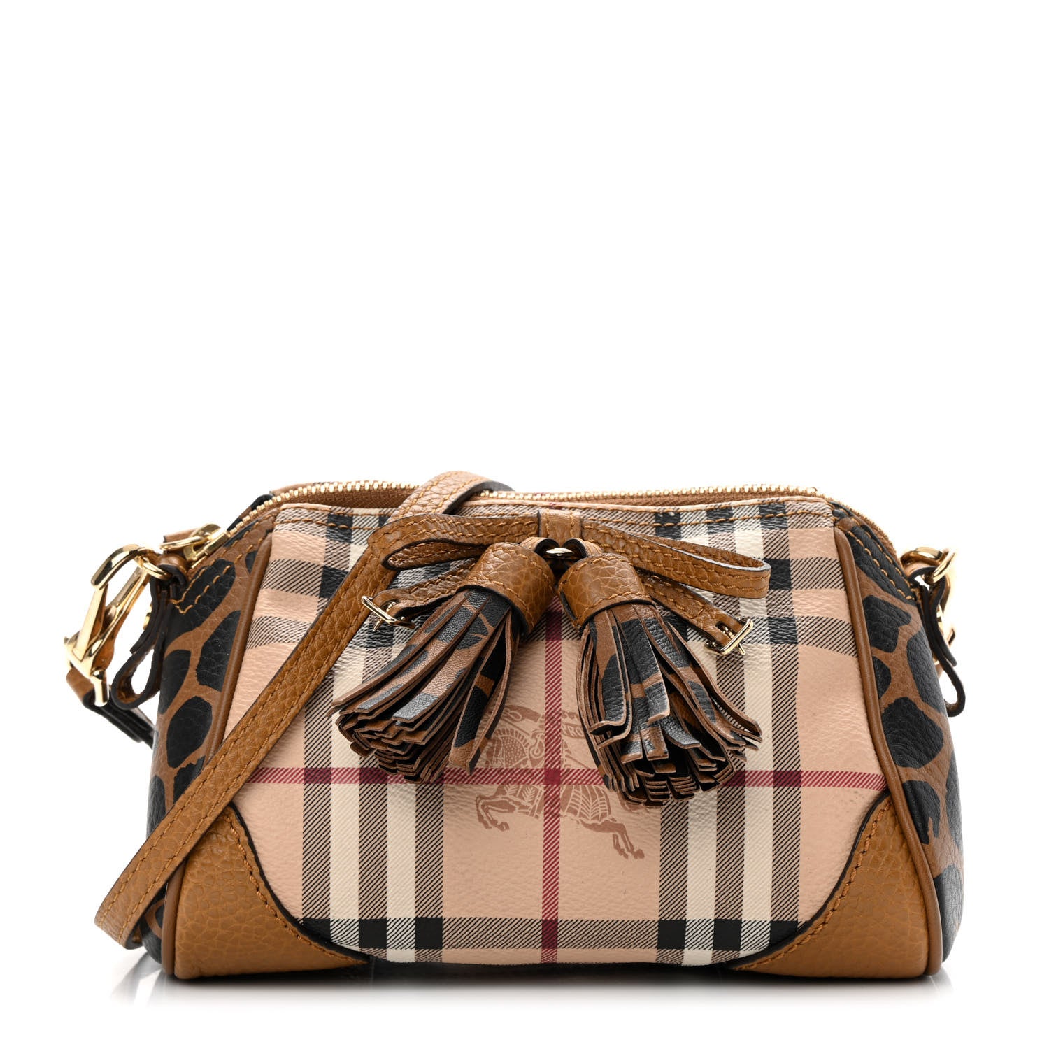Burberry バッグ Burberry Haymarket Check Animal Print Mini Blaze Crossbody Bag