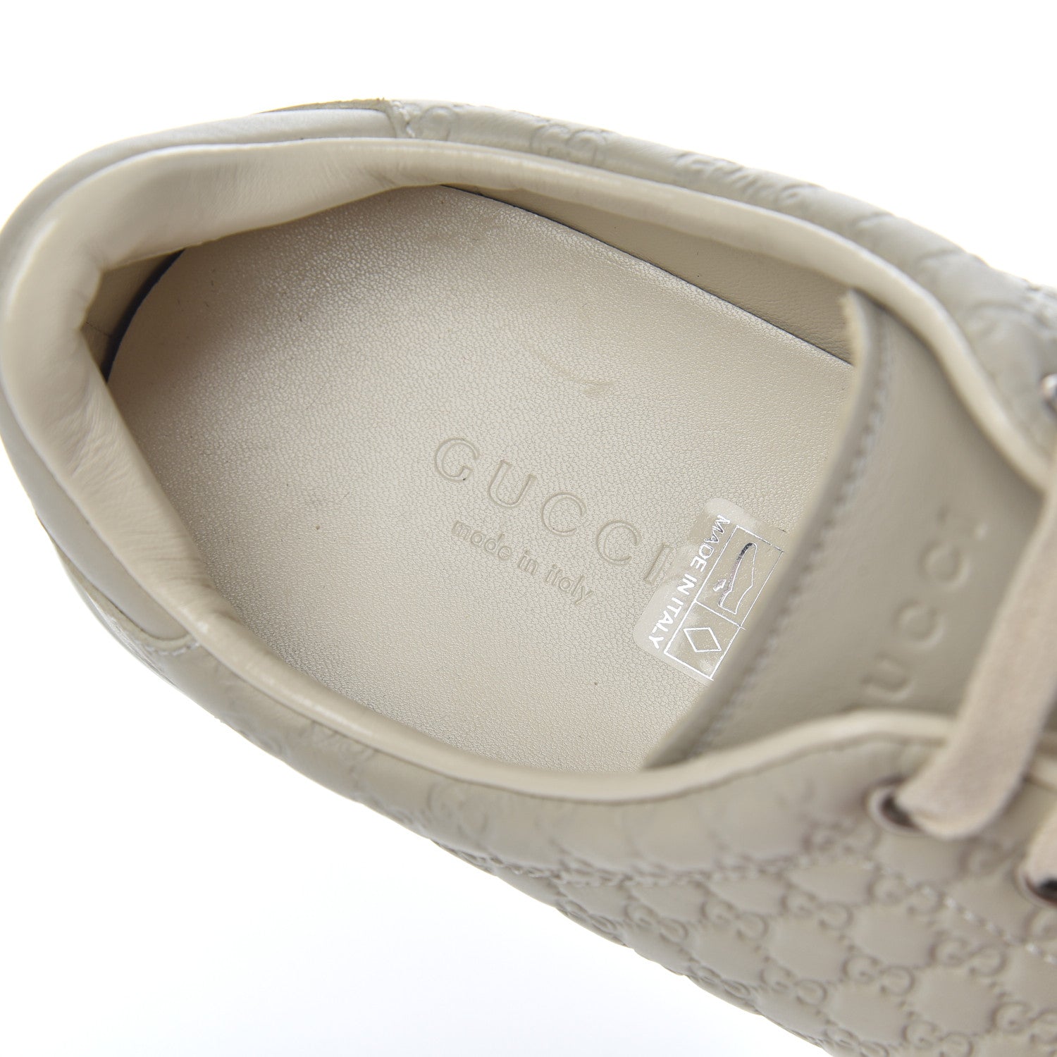 Gucci Soft Microguccissima Womens Sneakers 38.5 Mystic White 6 of 16
