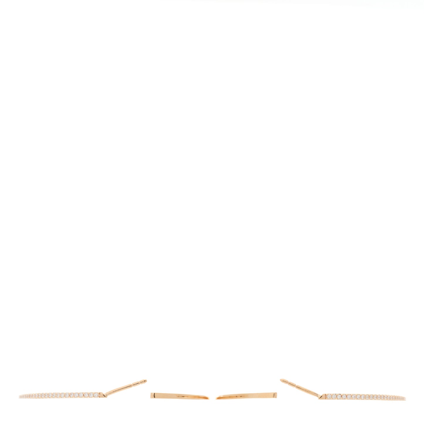 18K Rose Gold Medium Gatsby Hoop Earrings