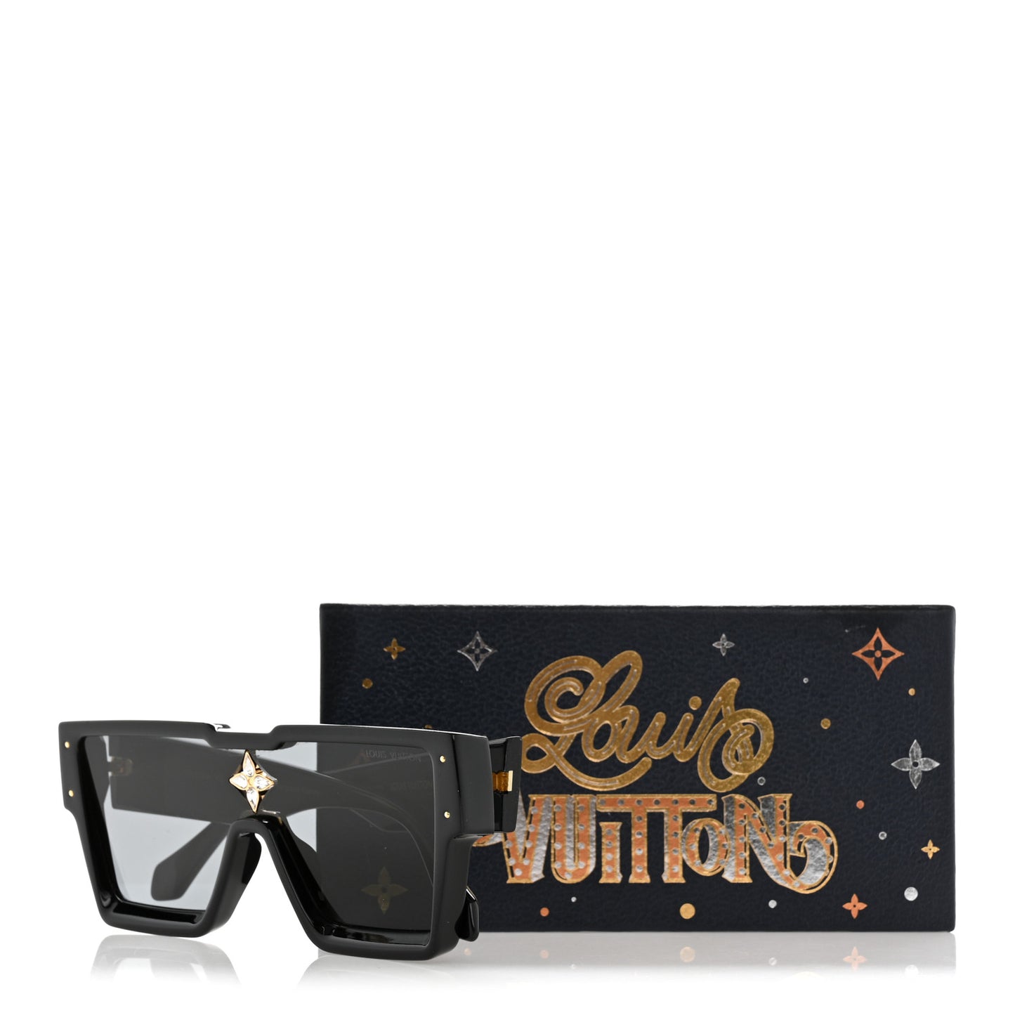 Acetate Swarovski Crystal Cyclone Sunglasses Z1578W Black