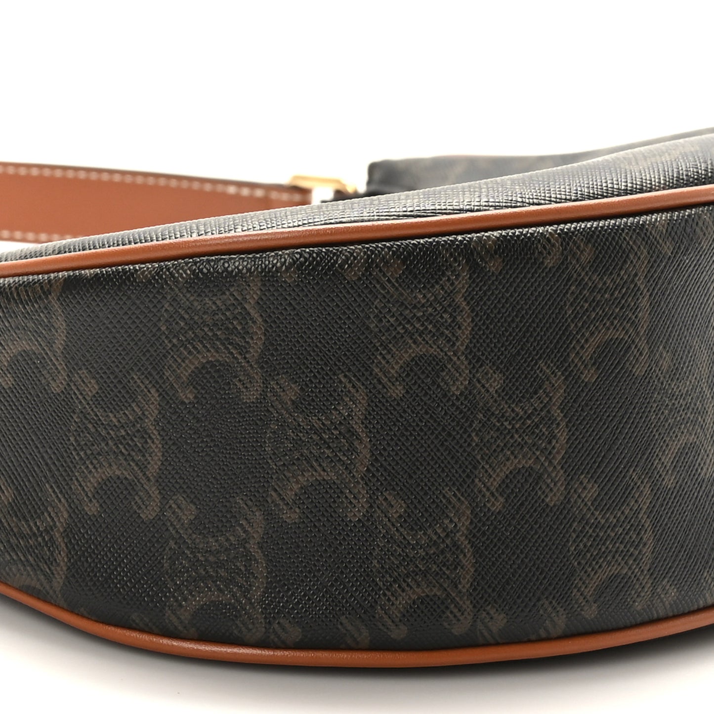 Triomphe Canvas Calfskin Ava Shoulder Bag Tan