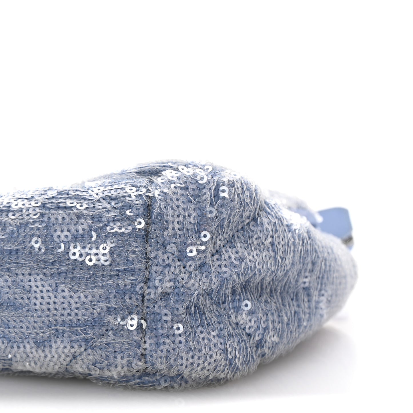 Sequin Quilted Medium Chanel 19 Flap Light Blue