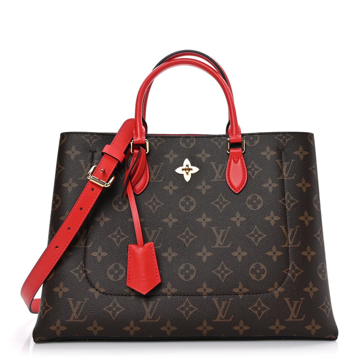 Monogram Flower Tote Coquelicot