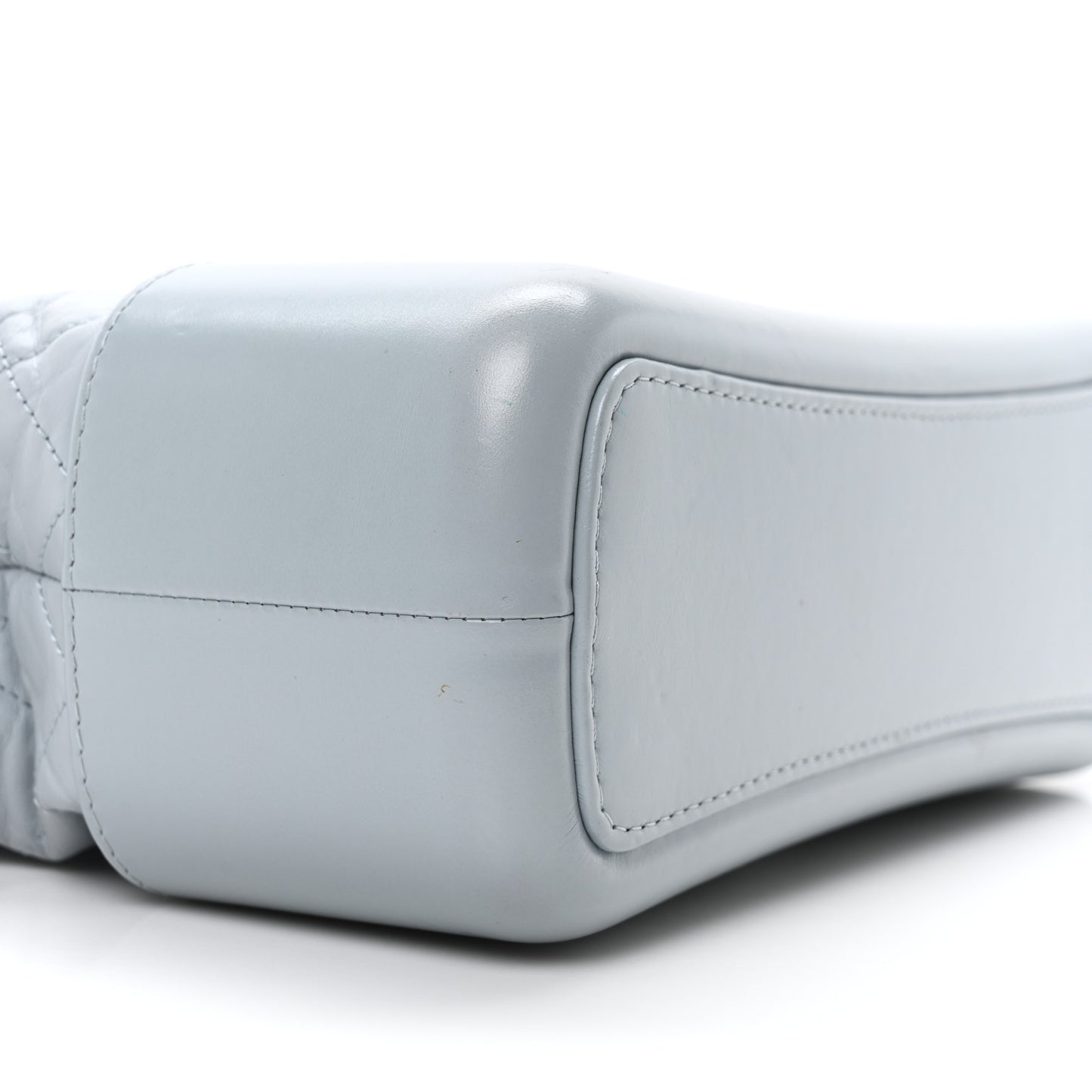 Aged Calfskin Quilted Medium Gabrielle Hobo Light Blue